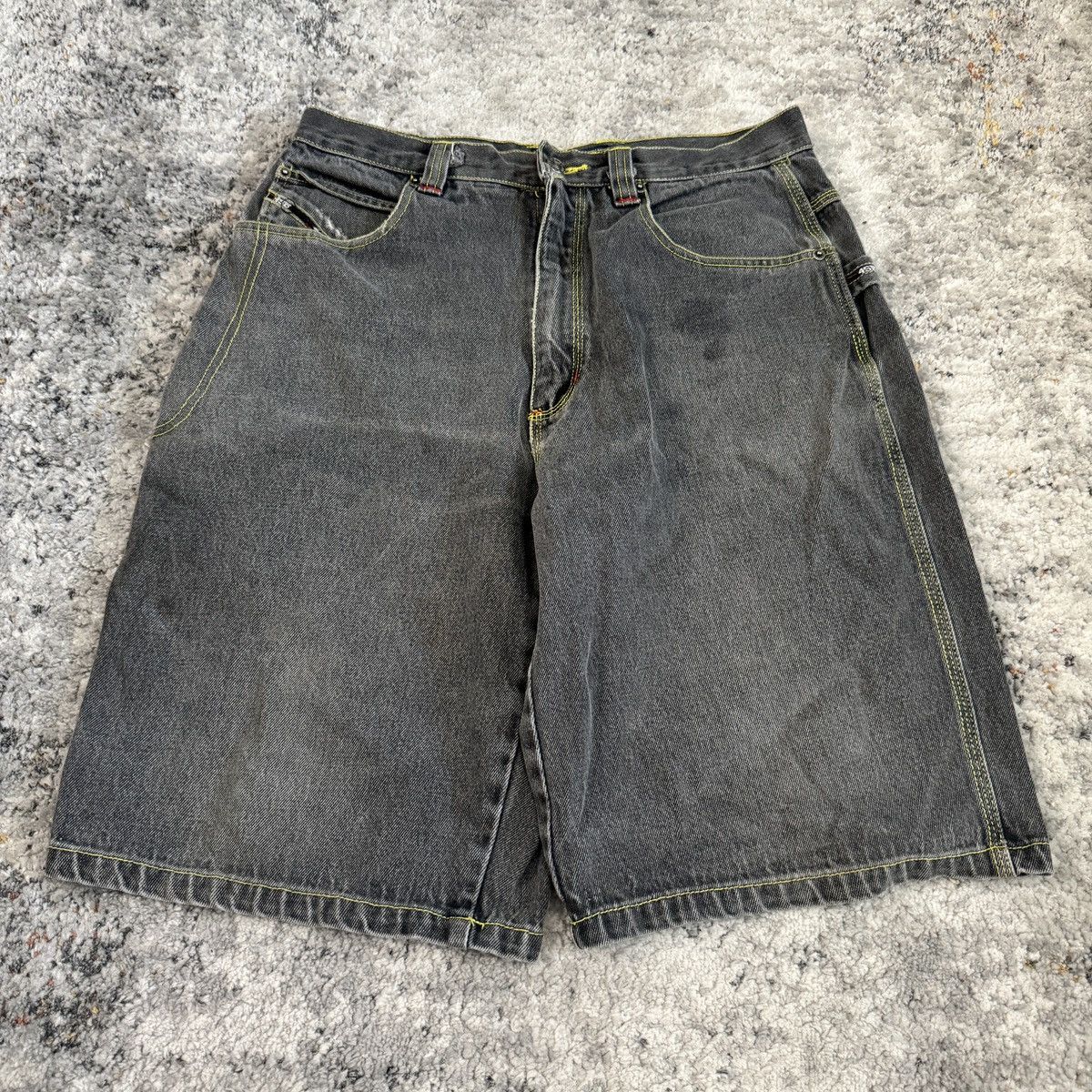 JNCO × Southpole × Vintage Crazy Vintage y2k Faded black wide leg baggy shorts n Size US 34 / EU 50 - 2 Thumbnail