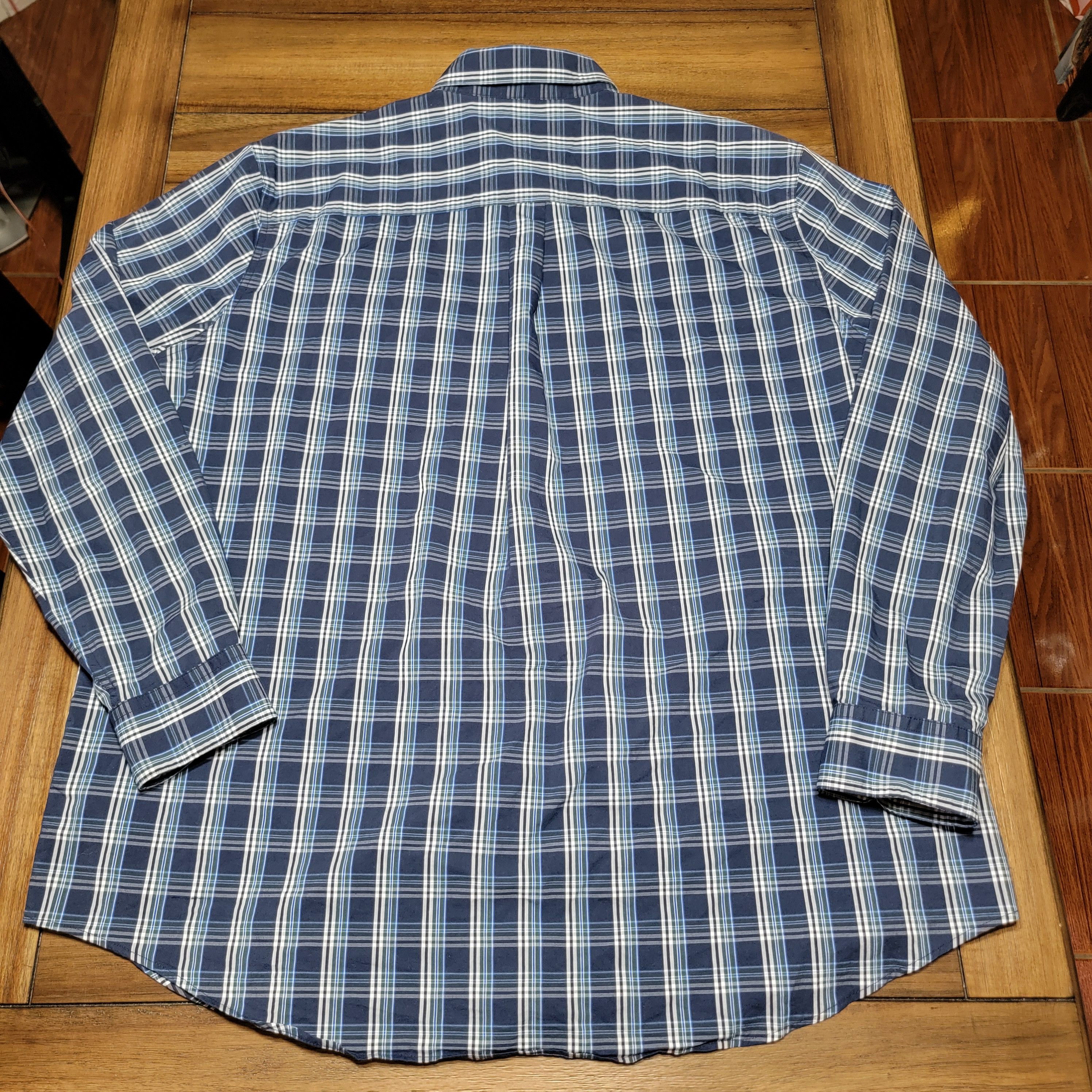Chaps Chaps Stretch LS Blue Plaid Full Button Shirt - Size 2XLT Size US XXL / EU 58 / 5 - 3 Thumbnail