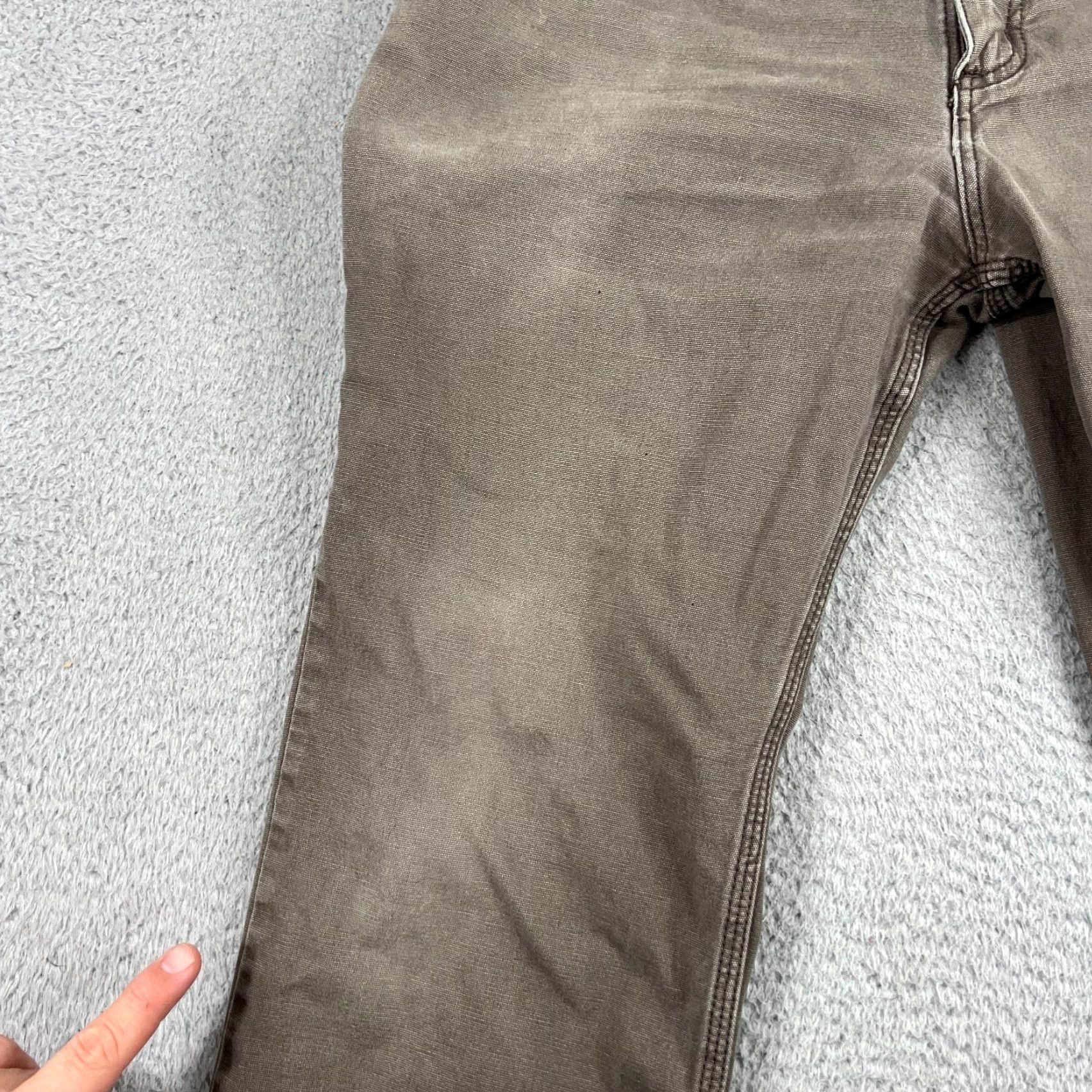 Carhartt VINTAGE Carhartt Relaxed Fit Carpenter Pants Mens 36x30 Gray Canvas Workwear Brown Size US 36 / EU 52 - 3 Thumbnail