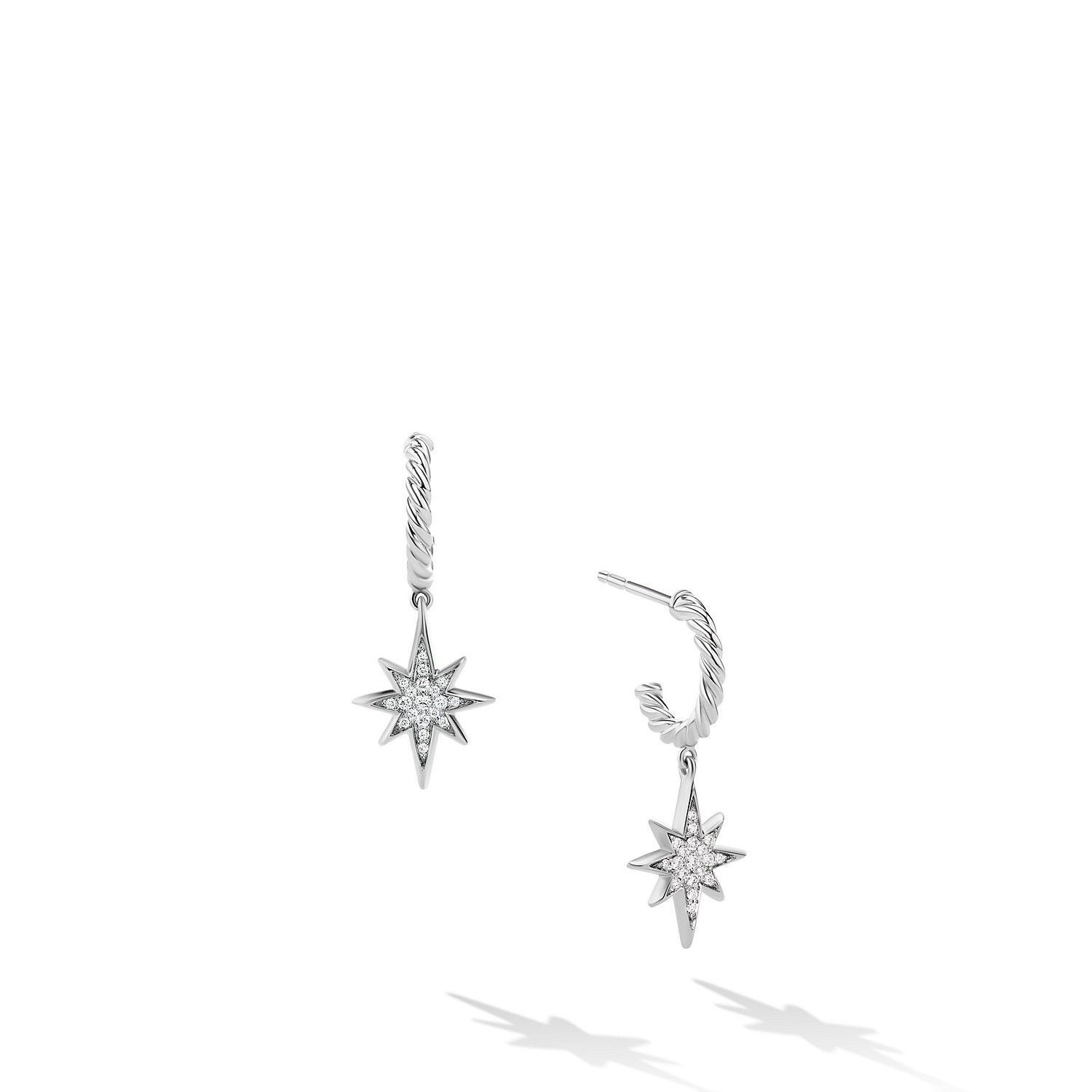 David Yurman o1w1db10525 E17143D Earrings in Silver with Pave Diamond Size ONE SIZE - 1 Thumbnail