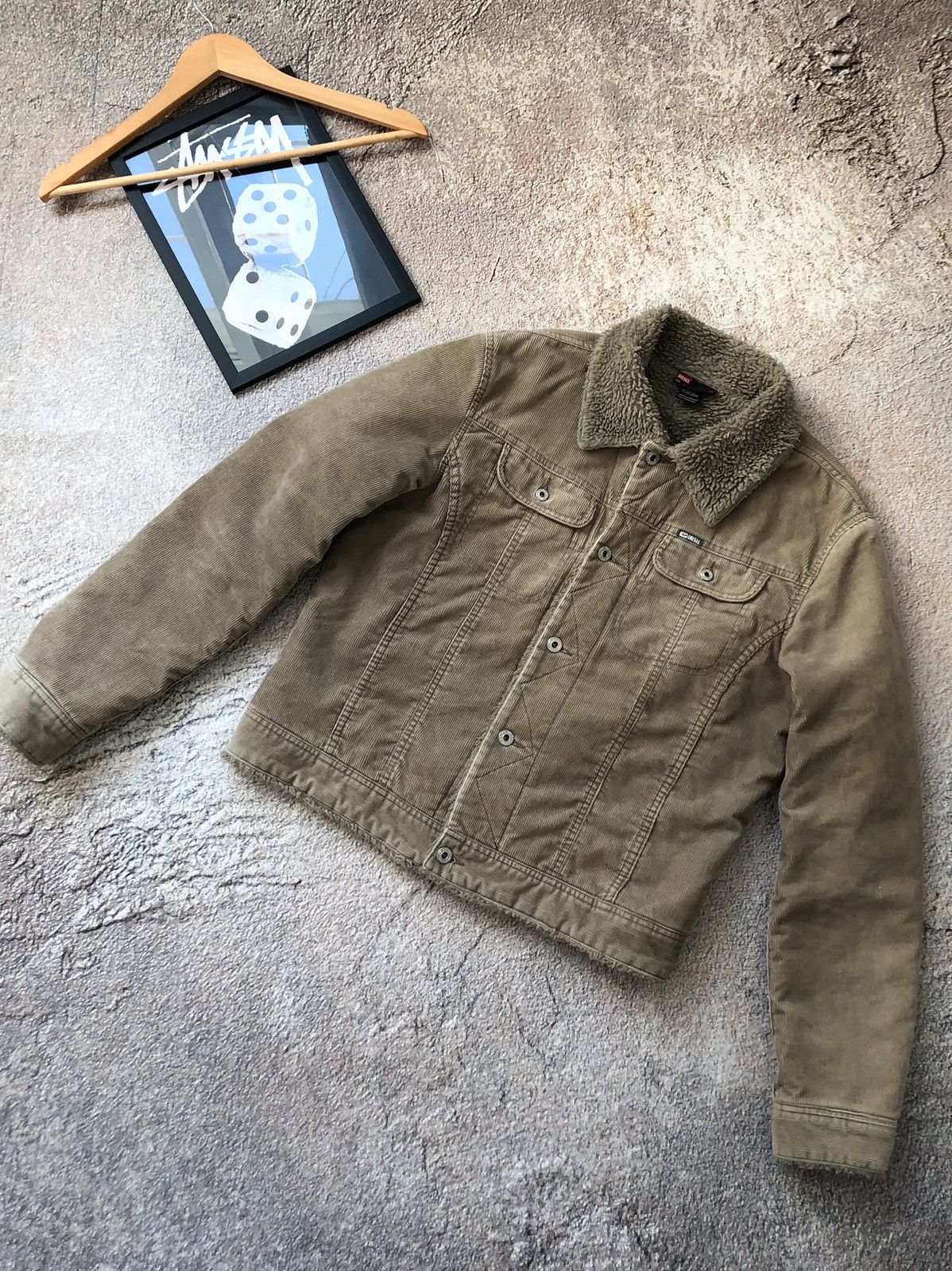 jacket Diesel fleece bomber street cord sherpa
