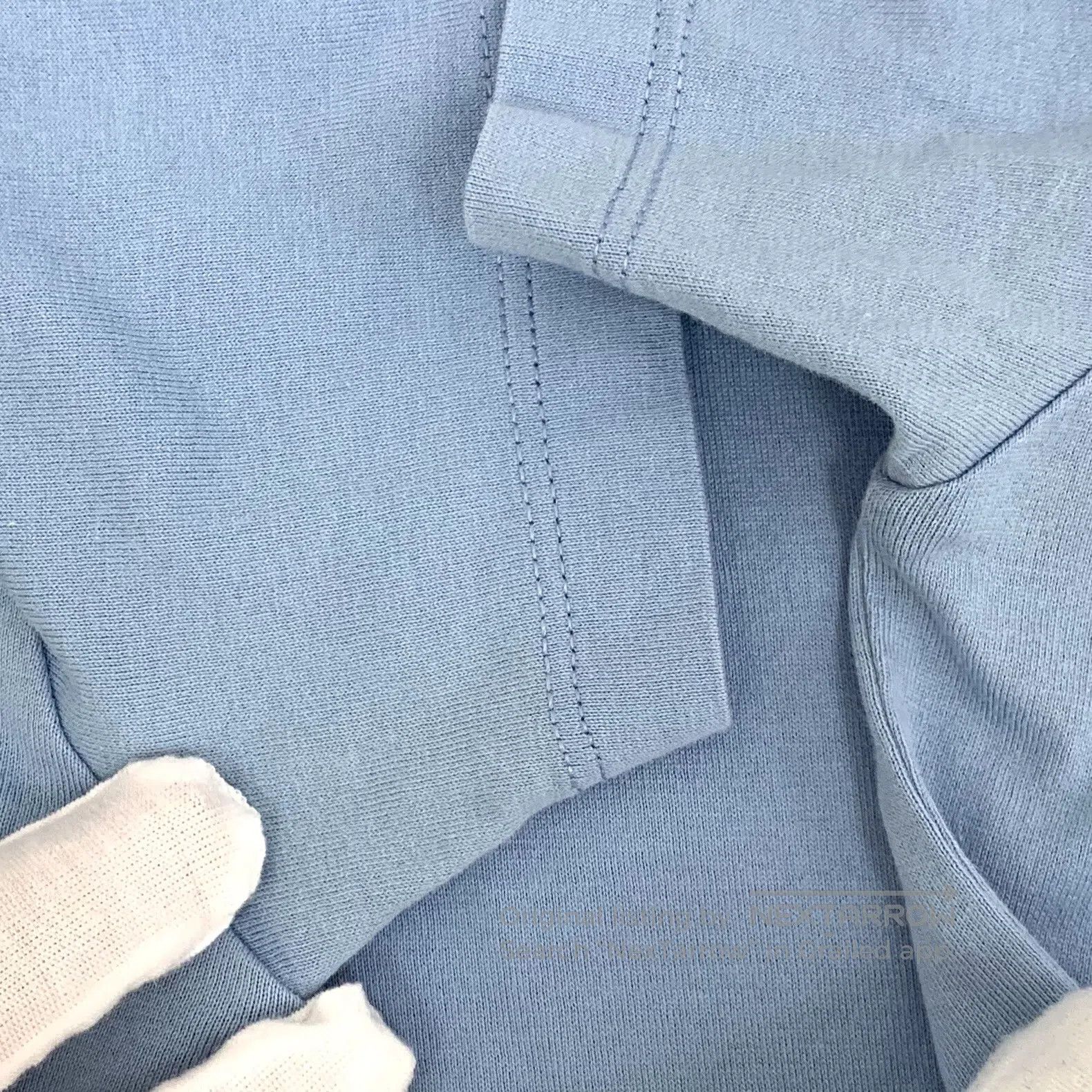 Celine CELINE Blue logo lettering foil cotton round neck short sl Size US S / EU 44-46 / 1 - 8 Thumbnail