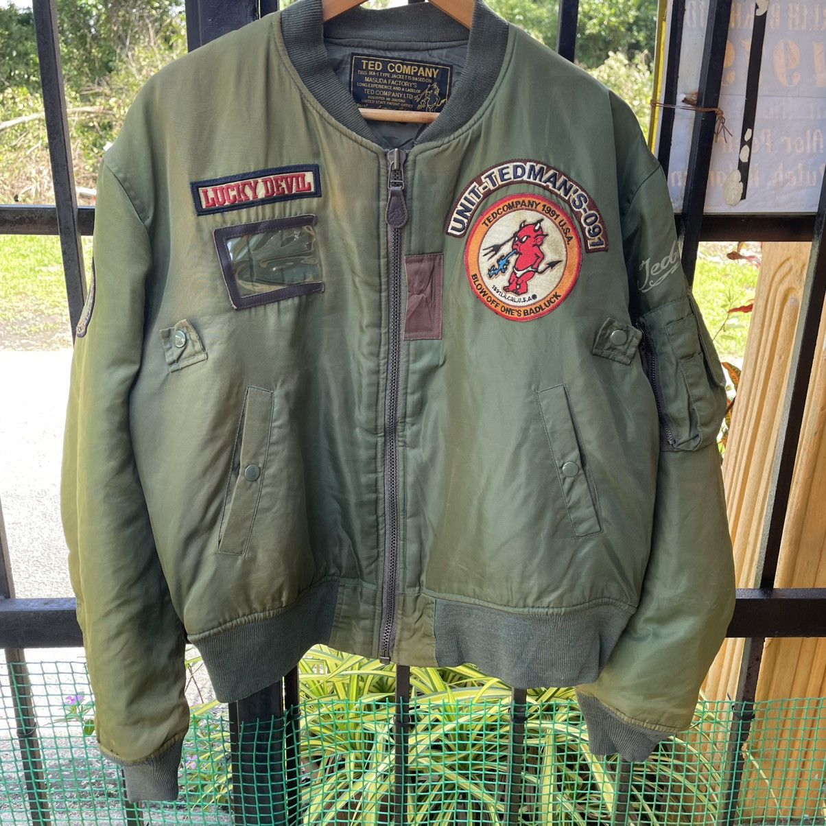 Tedman 🔥🇯🇵Type 1 MA Tedman Company Sun Faded Bomber Light Jacket Size US L / EU 52-54 / 3 - 4 Thumbnail