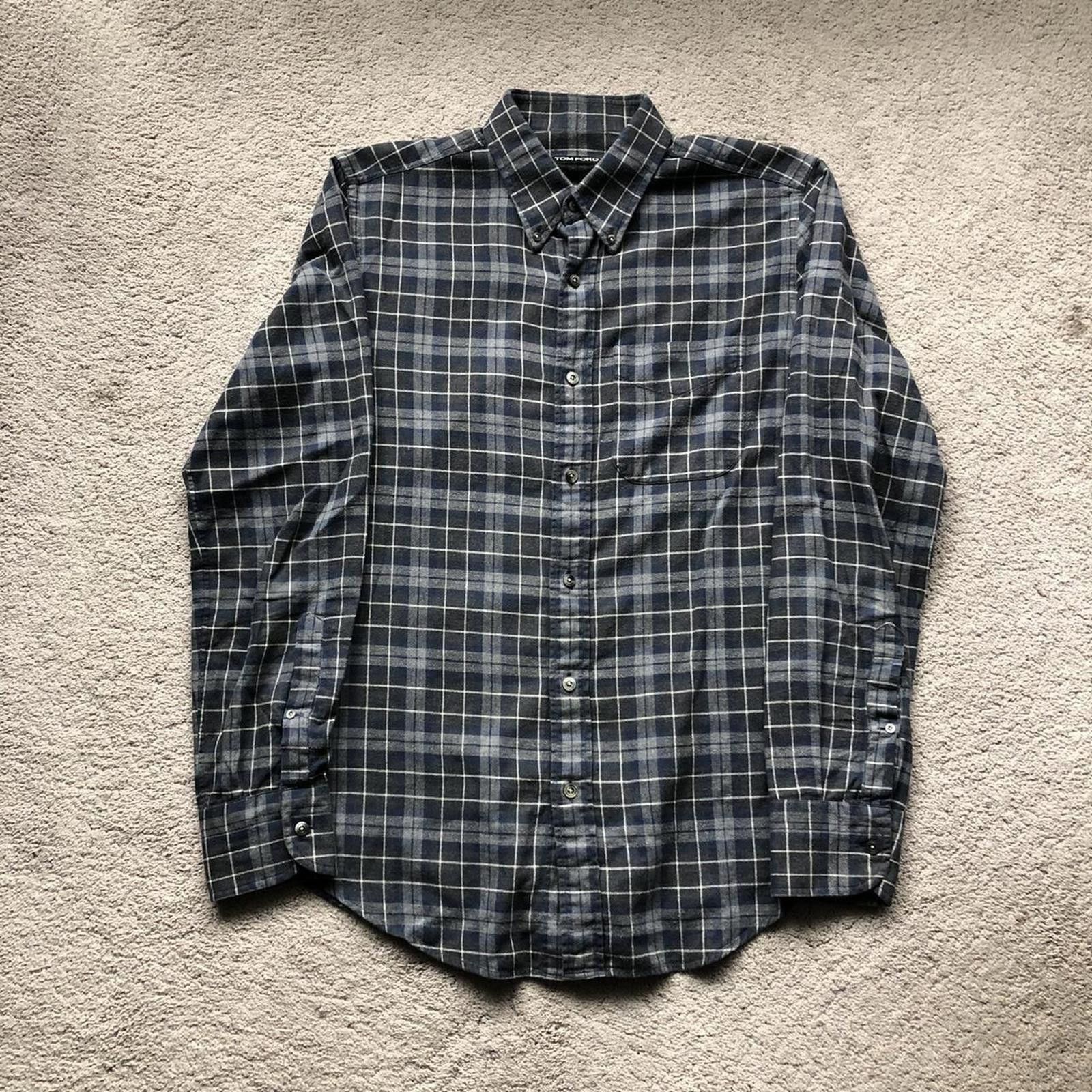 Tom Ford Tom Ford Checkered Flannel Shirt Size US M / EU 48-50 / 2 - 1 Thumbnail