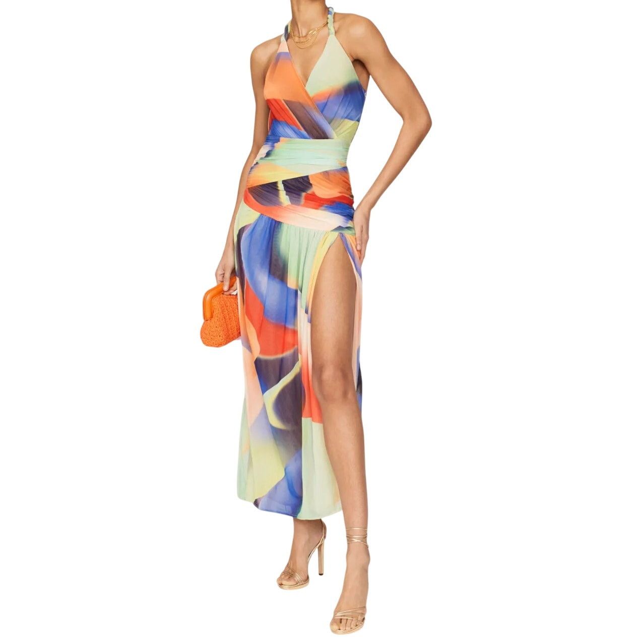 NICHOLAS Nicholas Halter Bristol Dress in Multi, Size US 2 Size XS / US 0-2 / IT 36-38 - 2 Thumbnail