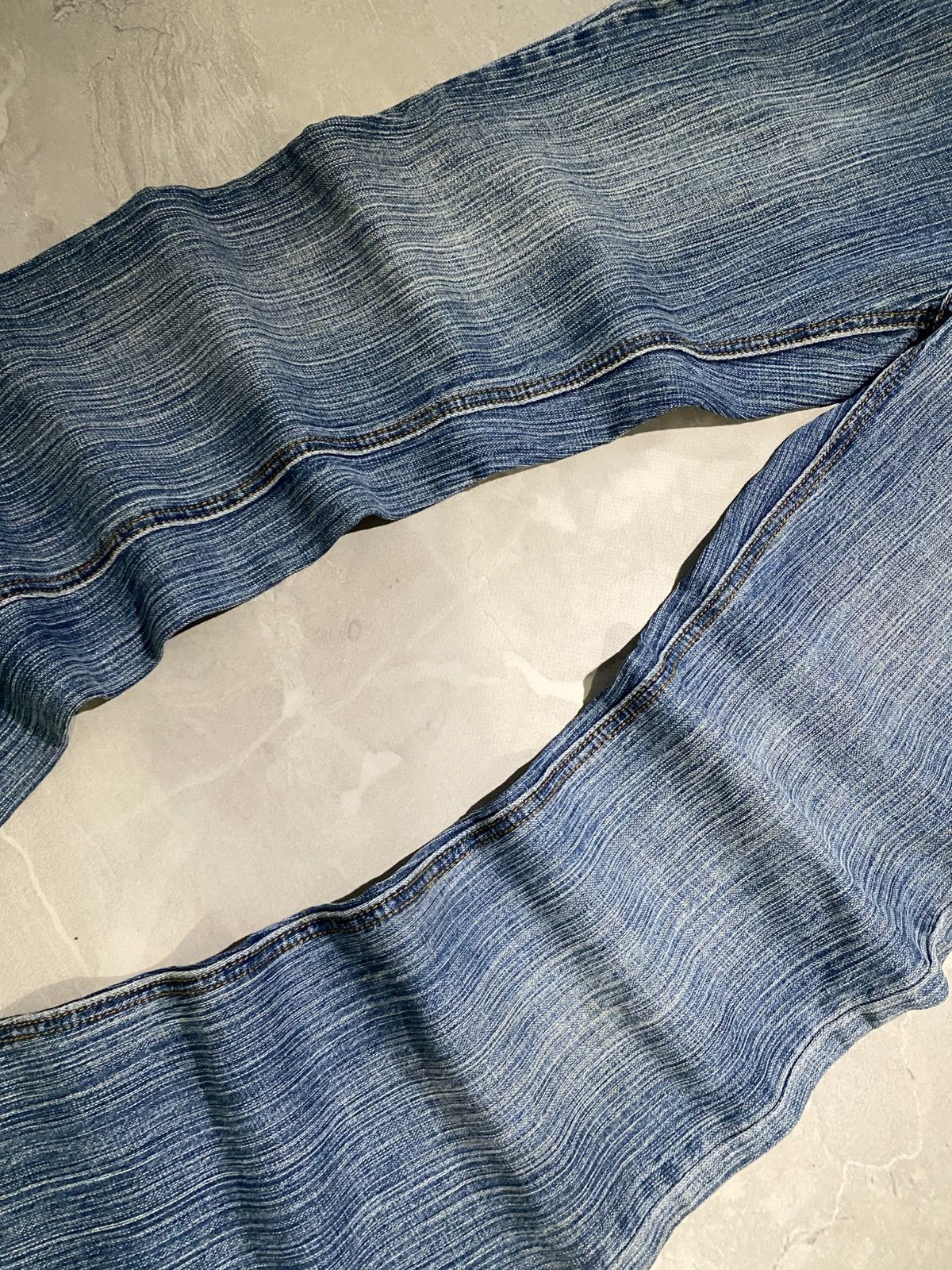 Vintage CRAZY Faded Avant Garde Washed Flared/Hysteric Glamour Style Size US 28 / EU 44 - 3 Thumbnail
