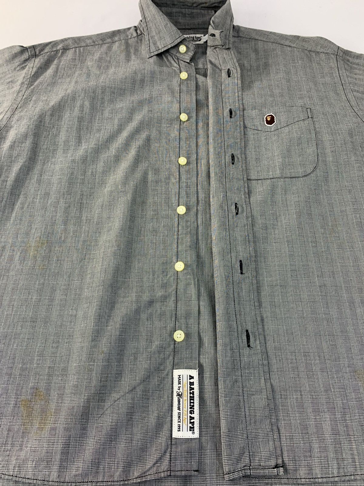 Bape A Bathing Ape Chambray Oxford Shirt Single Pocket Size US XL / EU 56 / 4 - 5 Thumbnail