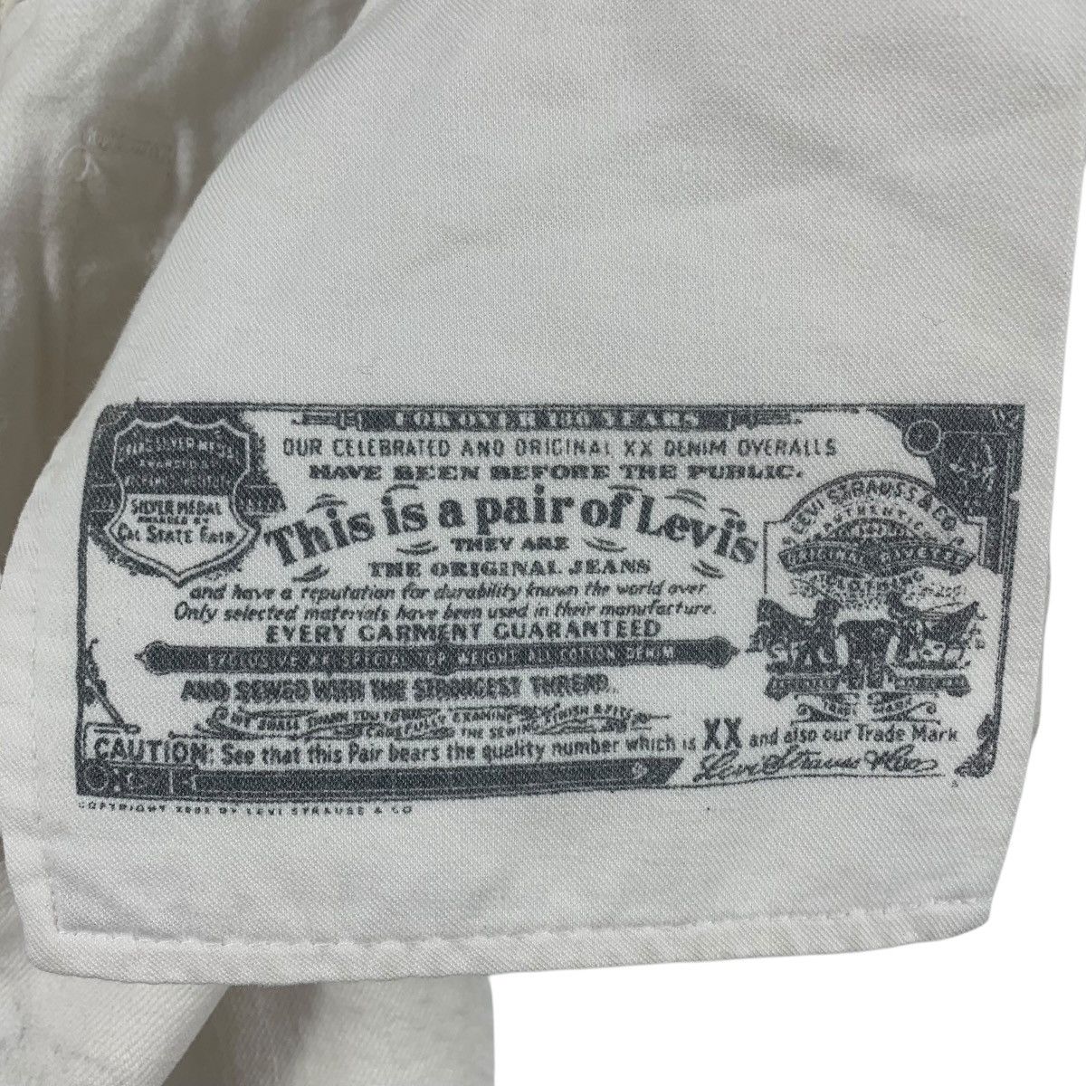 Levi's × Vintage Vintage LEVI’S lot 501 distressed white colour jeans Size 31" - 3 Thumbnail