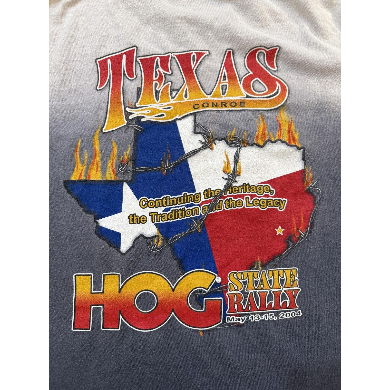 Harley Davidson VINTAGE Harley-Davidson Shirt Mens LG Texas HOG Rally Y2K Size US L / EU 52-54 / 3 - 8 Thumbnail