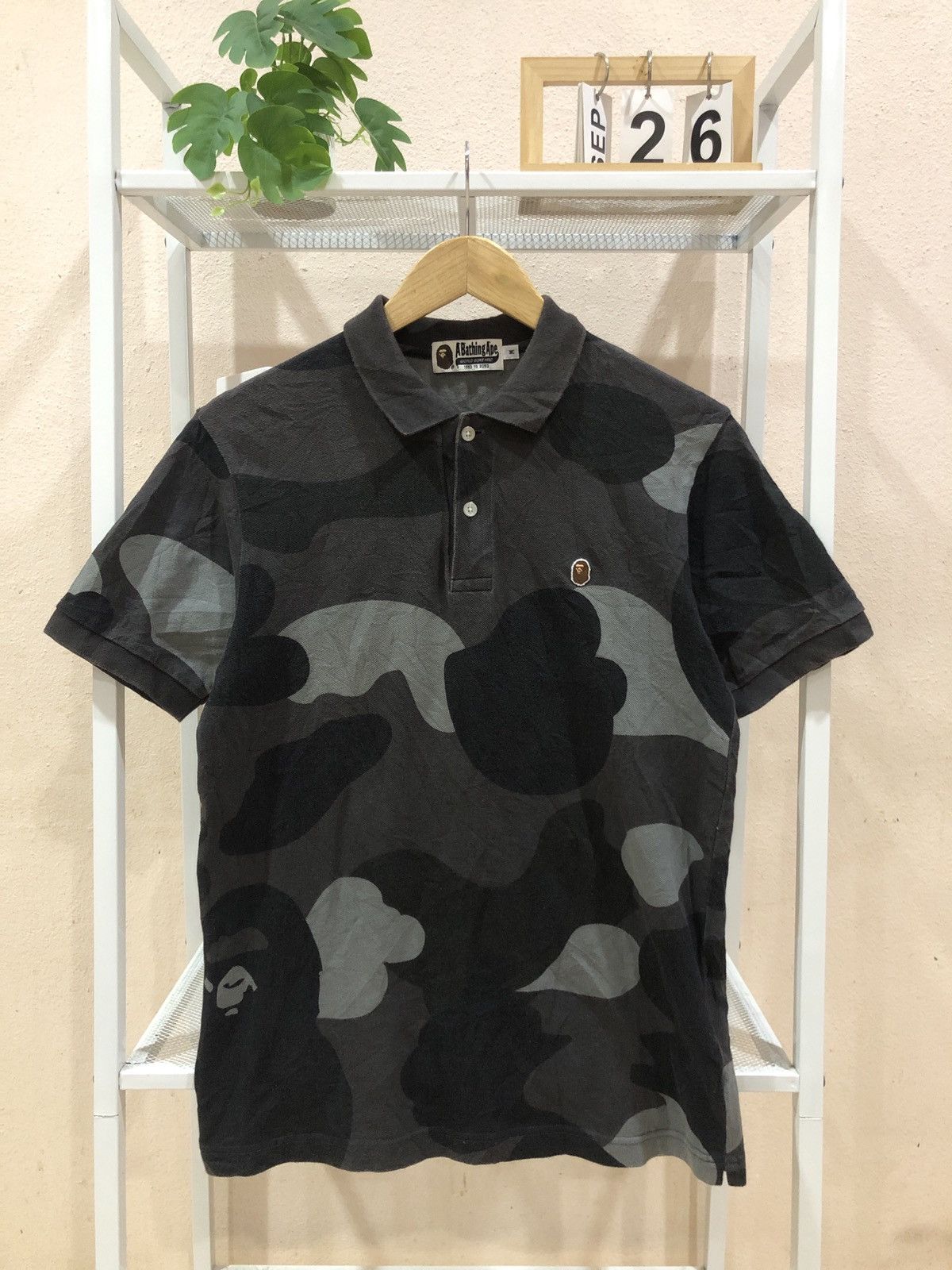 Bape BAPE Giant Camo Black Polo Shirts Size US M / EU 48-50 / 2 - 1 Thumbnail