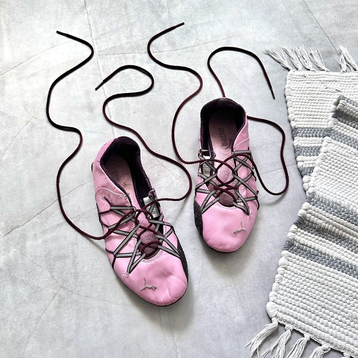 Jil Sander × Puma RARE Puma Lace Up Ballet Flats Shoes Sneakers Speedcat Vibe Size US 6 / IT 36 - 2 Thumbnail