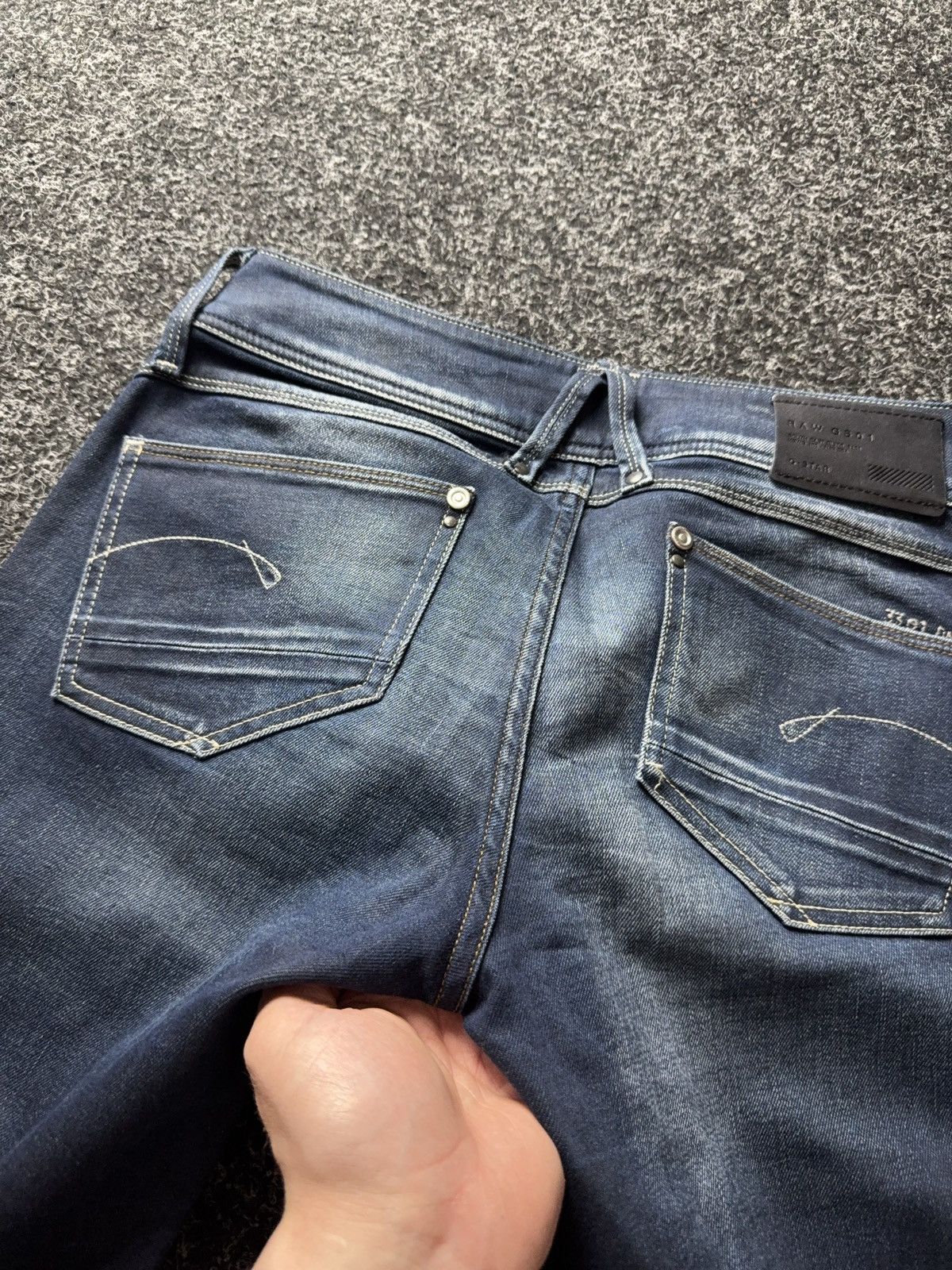 G-Star ⚡️Y2K Vintage G-Star RAW 3301 Slim Denim Jeans Dark Wash Size 31" - 15 Thumbnail