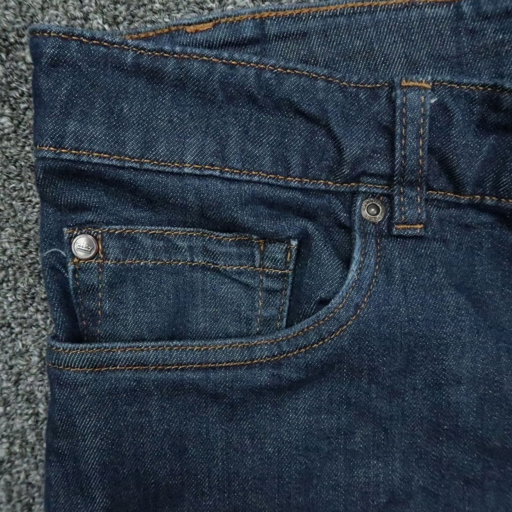 Peter Millar Peter Millar Jeans Mens 32x28 Blue Dark Wash 5-Pocket Denim Stretch Straight Outdoor? Size US 32 / EU 48 - 3 Thumbnail