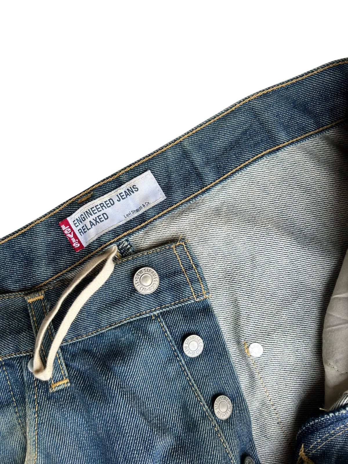 Levi's Dirty Mud Stains Denim Distressed Levi’s Engineered Jeans Size US 30 / EU 46 - 7 Thumbnail