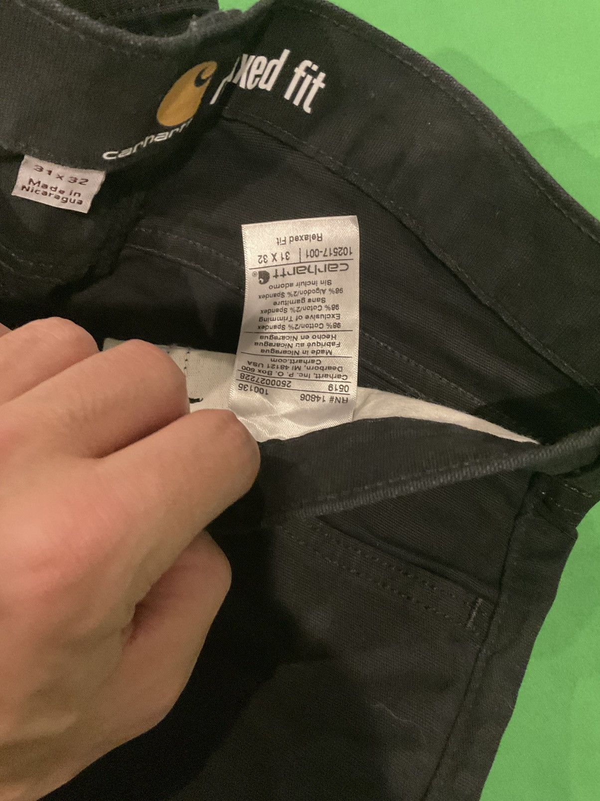 Carhartt × Vintage Vintage Black Carhartt straight leg trousers Size US 31 - 3 Thumbnail