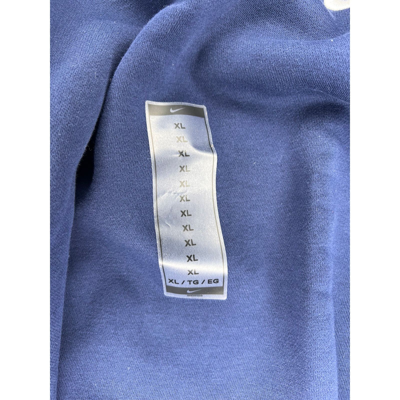Nike Nike Solo Swoosh Sweatshirt Blue Brushed Fleece Crewneck Size US XL / EU 56 / 4 - 6 Thumbnail
