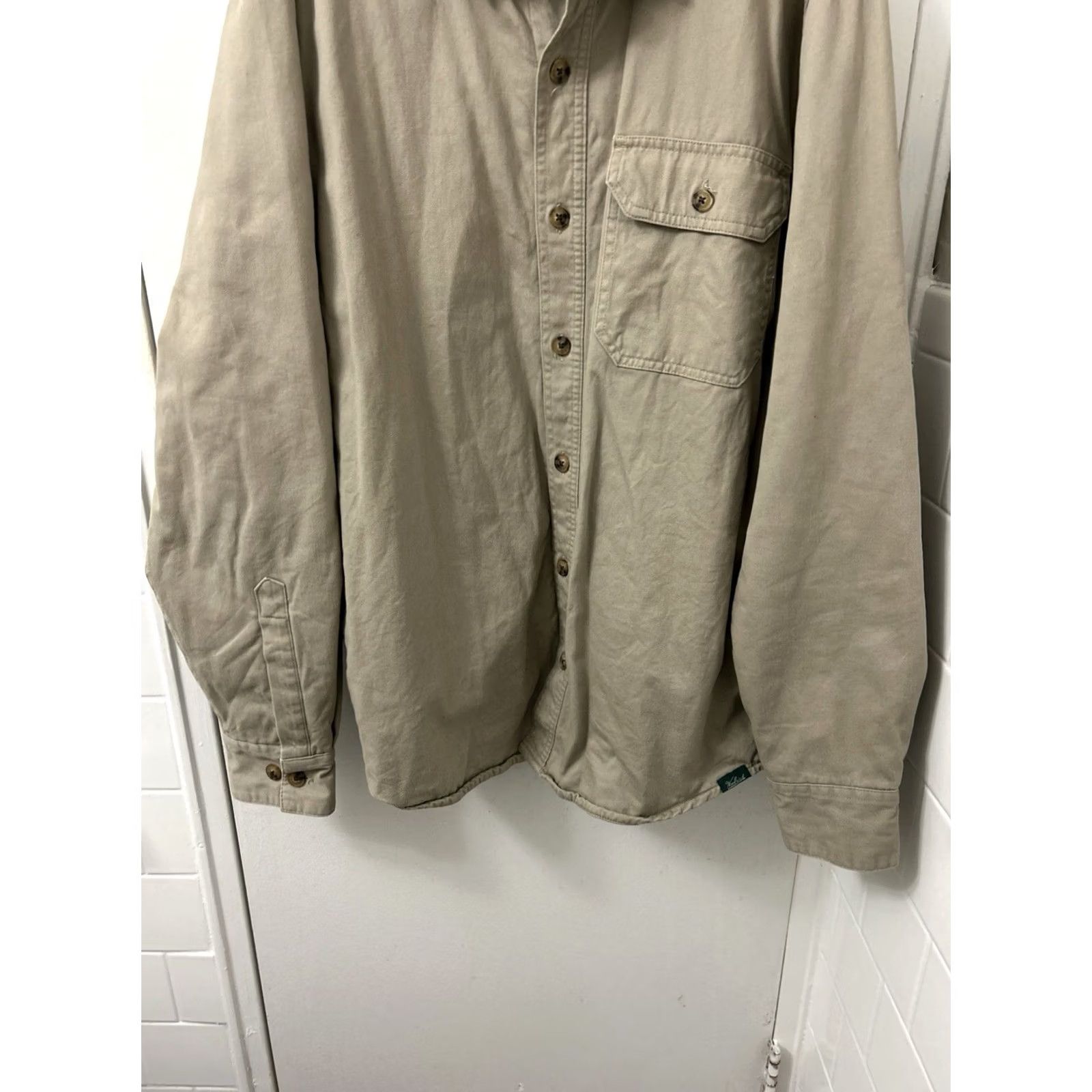 Vintage Woolrich Shirt Jacket Mens Large Tan Plaid Flannel Lined Button-Down L/S Shirt Jacket Mens Large Tan Plaid Flannel Lined Button-Down L/S Size US L / EU 52-54 / 3 - 3 Thumbnail