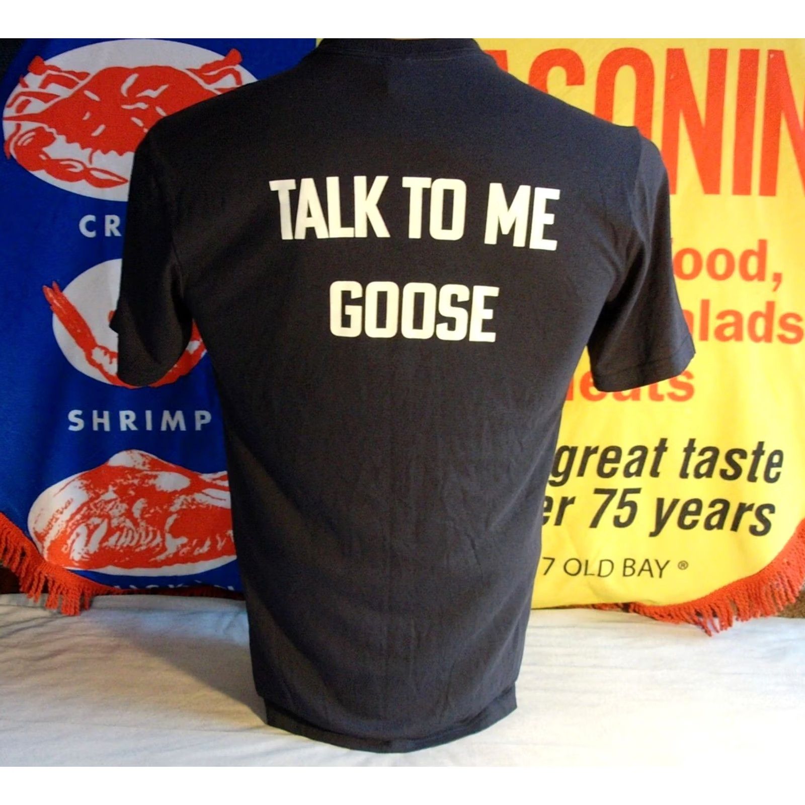 Vintage ATLANTIC AVIATION Talk To me Goose t Shirt Men's Medium Flight Airplane TOP GUN Shirt Mens XS/X? Size US M / EU 48-50 / 2 - 4 Thumbnail