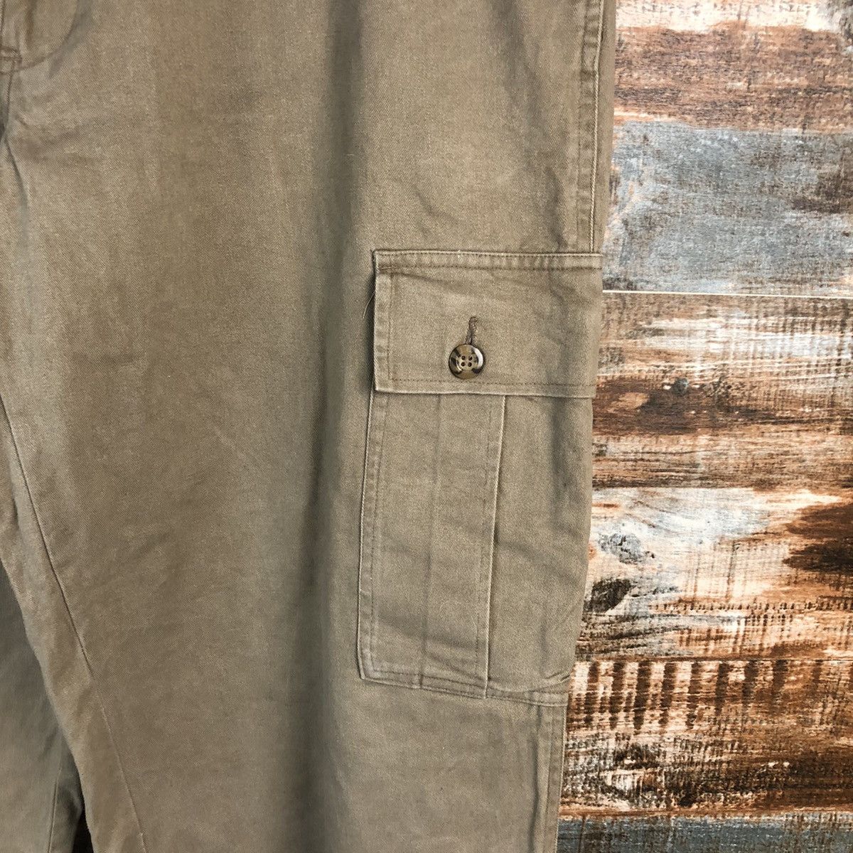 Japanese Brand Japanese Brand Brown Cargo Multipocket Pants #A2420 Size US 35 - 10 Thumbnail