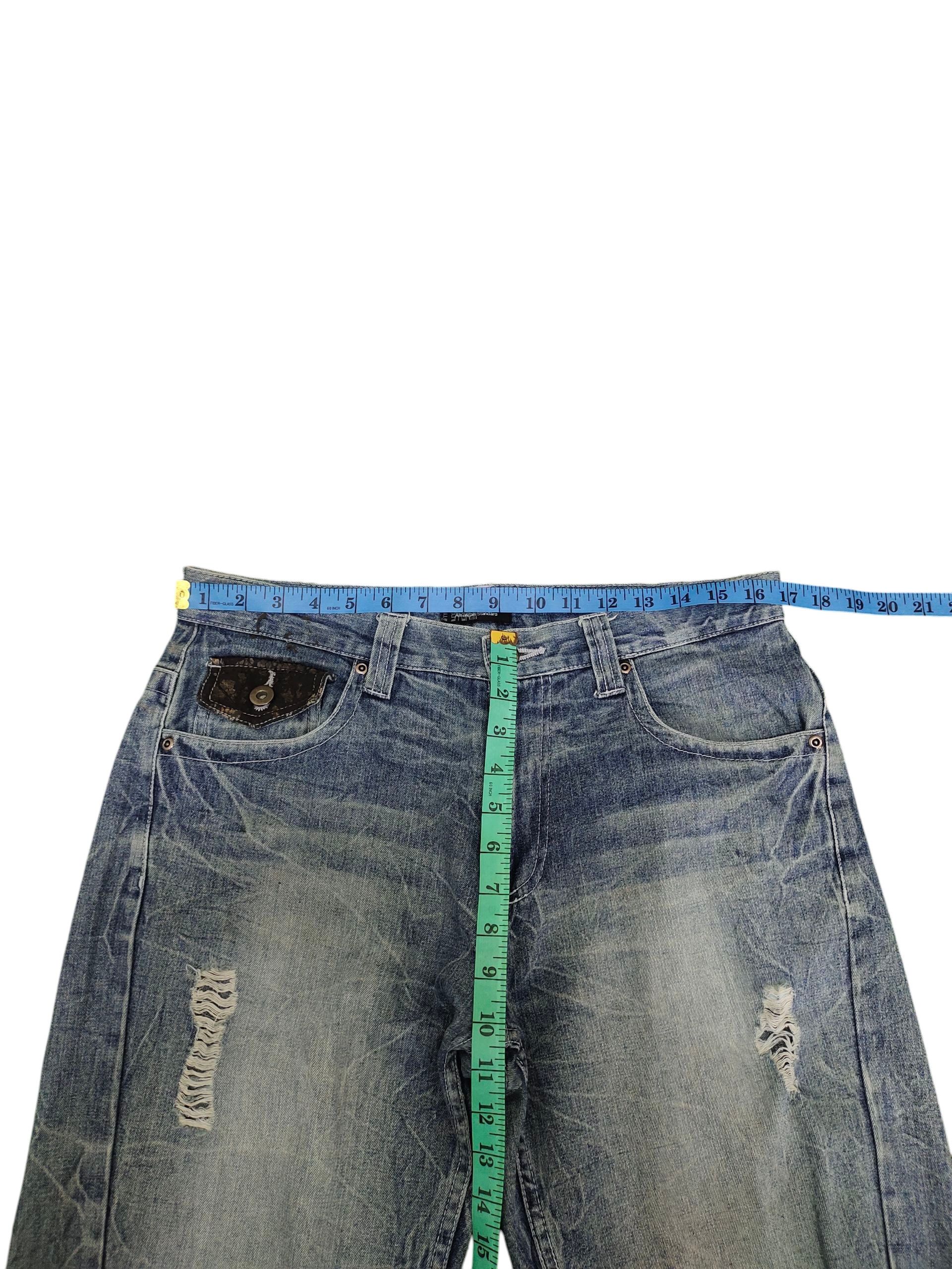 Undercover Japanese Brand Jungle Storm Clawmark Distress Faded Jeans Size US 33 - 15 Thumbnail