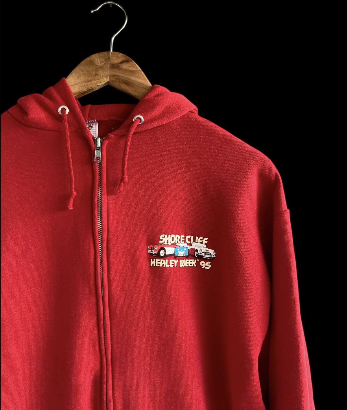 Chevrolet Vintage 1995 Zip Up Hoodie Shore Cliff Car Show Sweatshirt Size US L / EU 52-54 / 3 - 1 Thumbnail