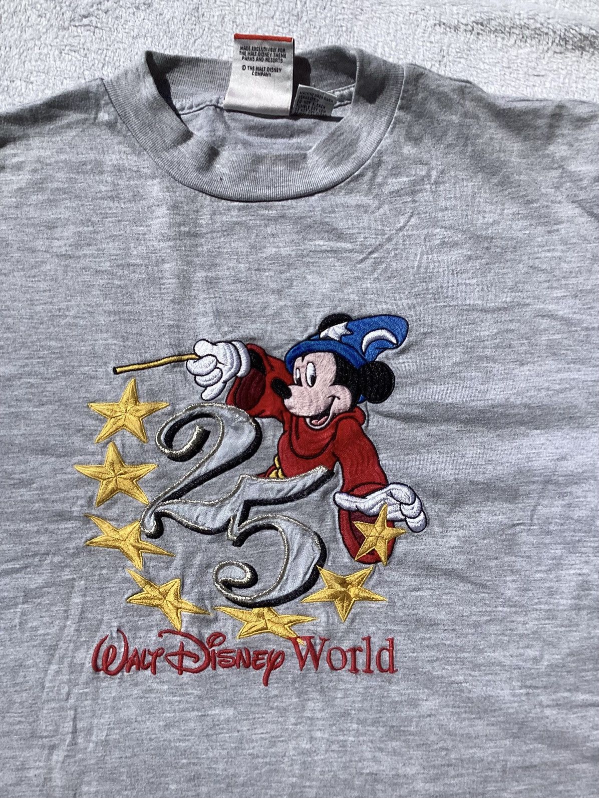Disney × Vintage Vtg Y2K Walt Disney 25th anniversary Mickey Mouse wizard Tee Size US L / EU 52-54 / 3 - 3 Thumbnail