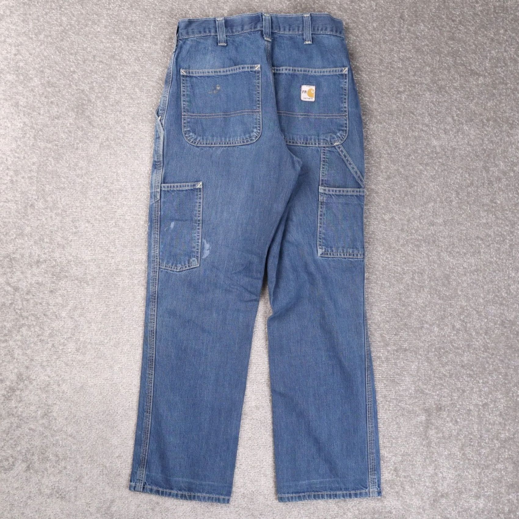 Carhartt VINTAGE Carhartt Jeans Blue Medium Wash Straight Leg Baggy Skater Carpenter Mens Size US 27 - 4 Thumbnail