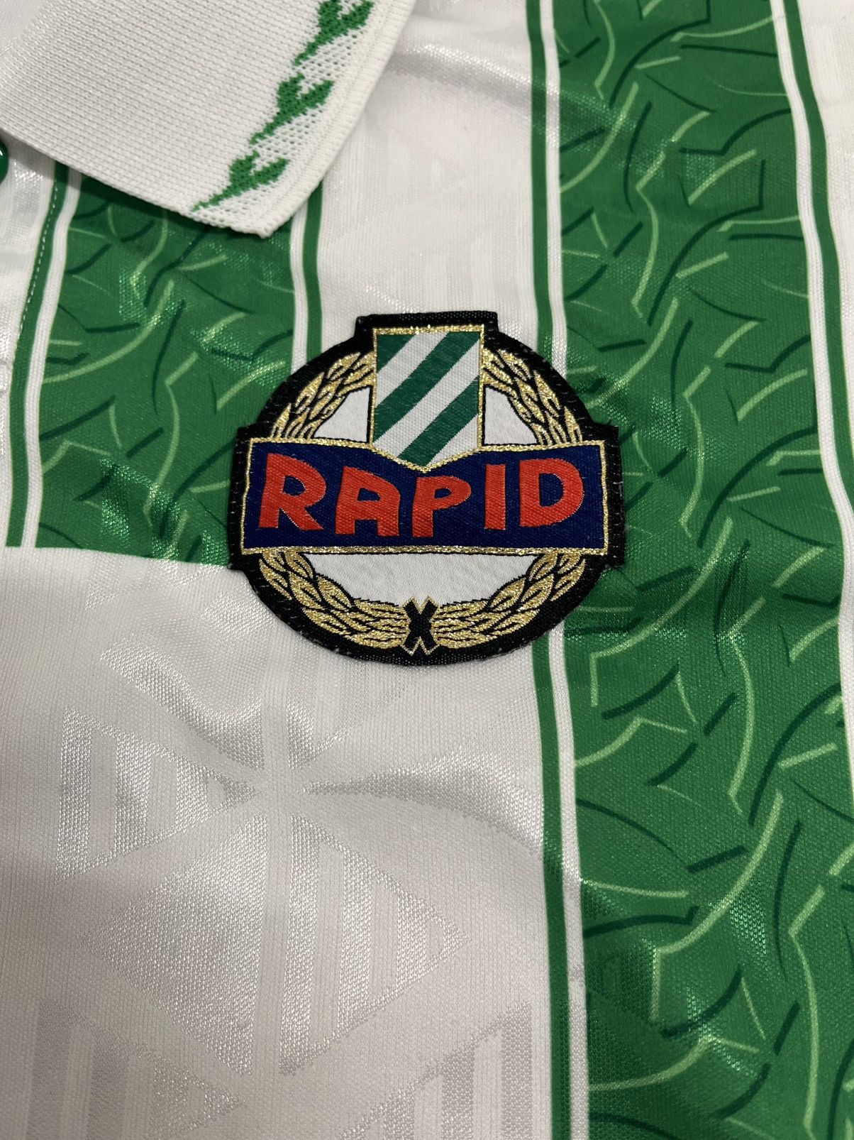 Diadora VTG 90s Diadora Rapid Wien Home Football Jersey Green White Size US XL / EU 56 / 4 - 5 Thumbnail