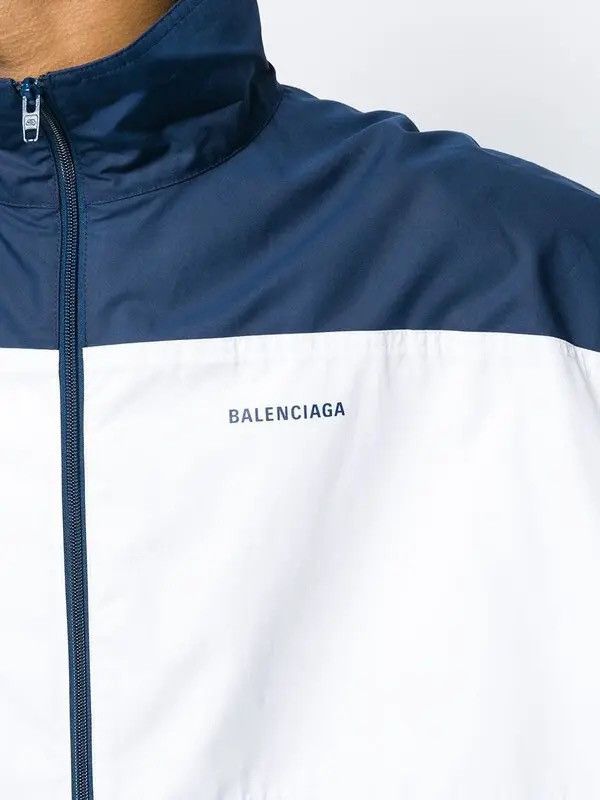 Balenciaga Final Drop📦 Balenciaga Blue White Zip-up Jacket Size US XL / EU 56 / 4 - 17 Thumbnail