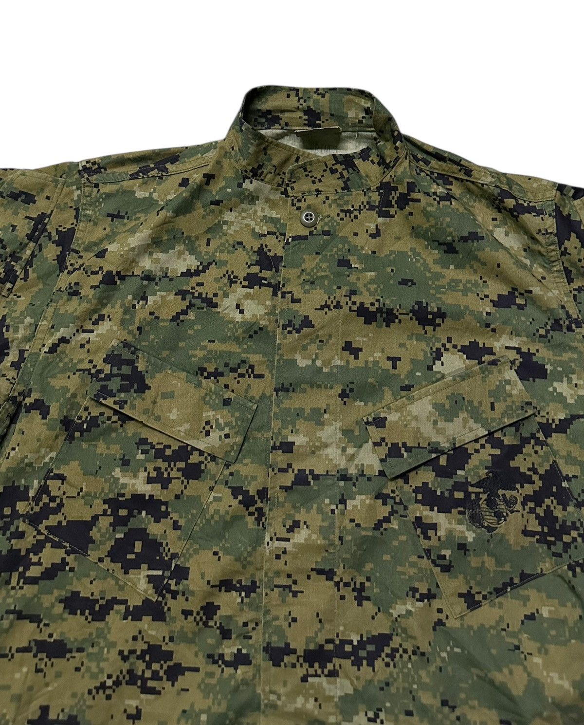 Vintage Vintage USMC woodland camo slang pocket button shirts jacket Size US M / EU 48-50 / 2 - 6 Thumbnail
