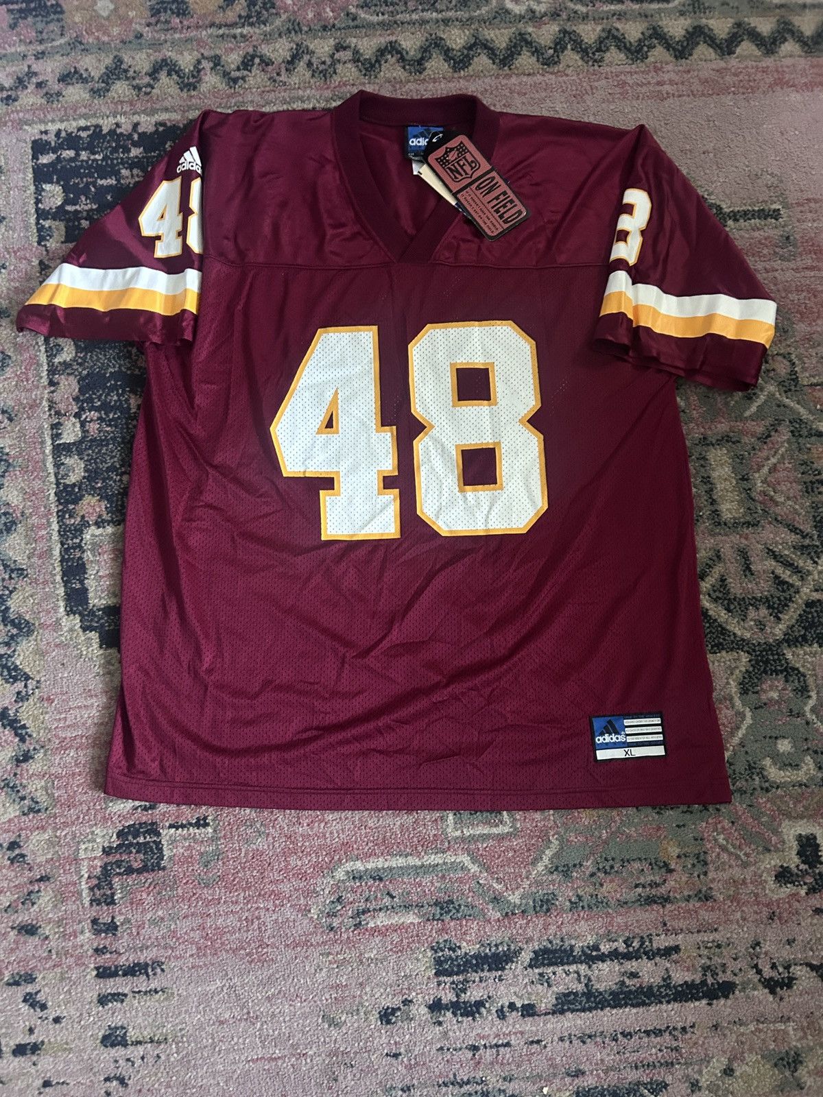 Adidas VTG Stephen Davis #48 Washington Redskins Adidas Jersey Size US XL / EU 56 / 4 - 1 Thumbnail