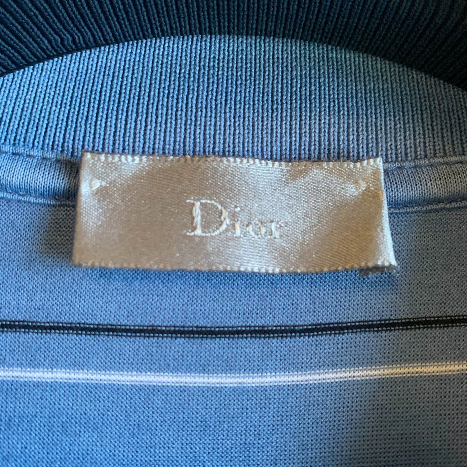 Dior dior blue striped bee polo shirt Size US L / EU 52-54 / 3 - 5 Thumbnail