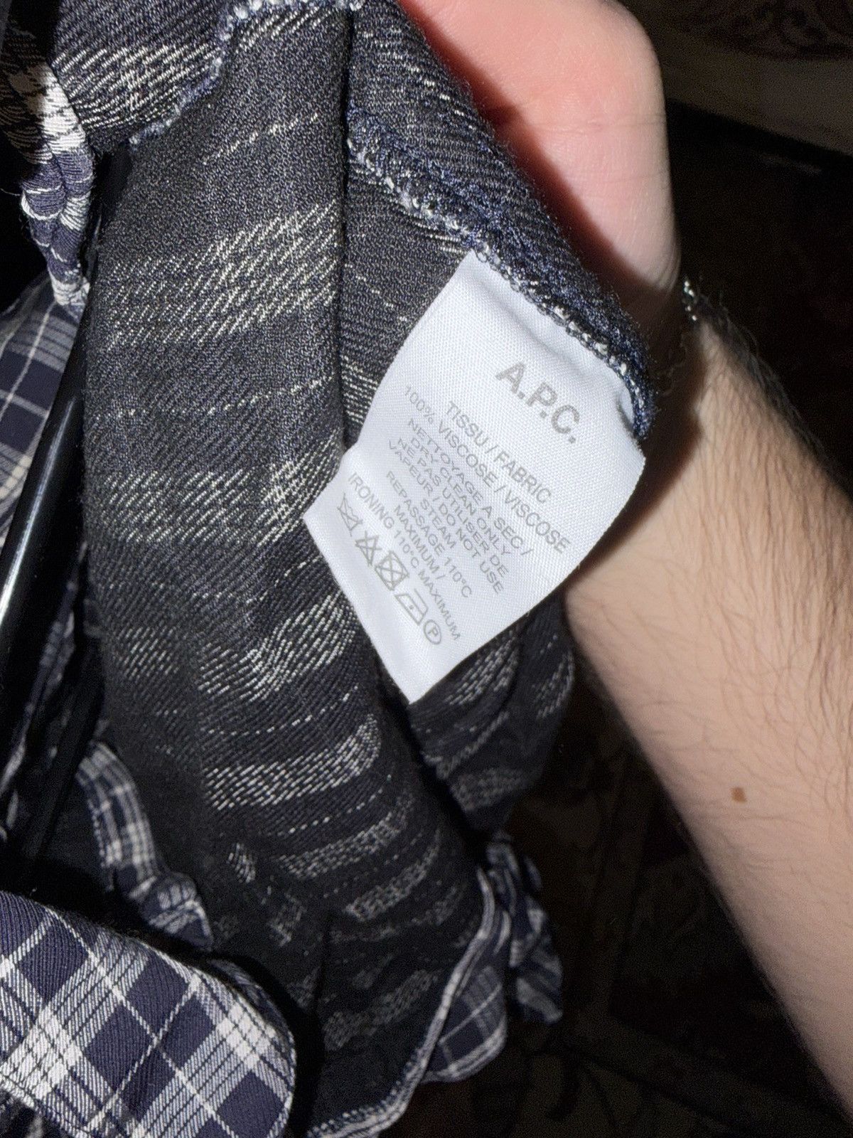 A.P.C. Checkered APC slim fit button up Size US L / EU 52-54 / 3 - 5 Thumbnail