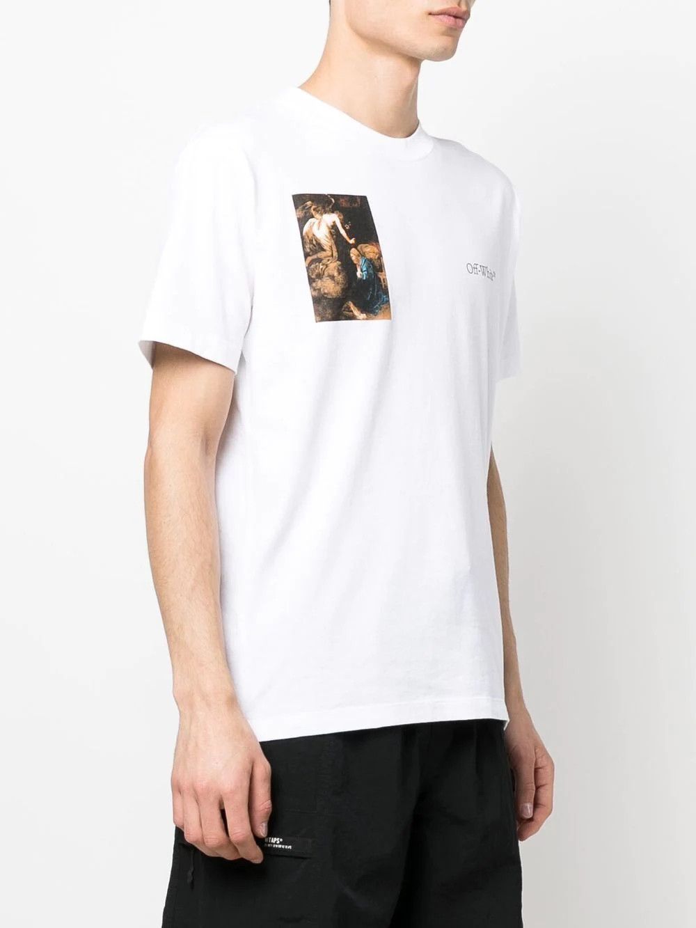 Off-White o1gr1nt1124 Caravag Lute Slim S/S T-Shirt in White Size US XS / EU 42 / 0 - 4 Thumbnail