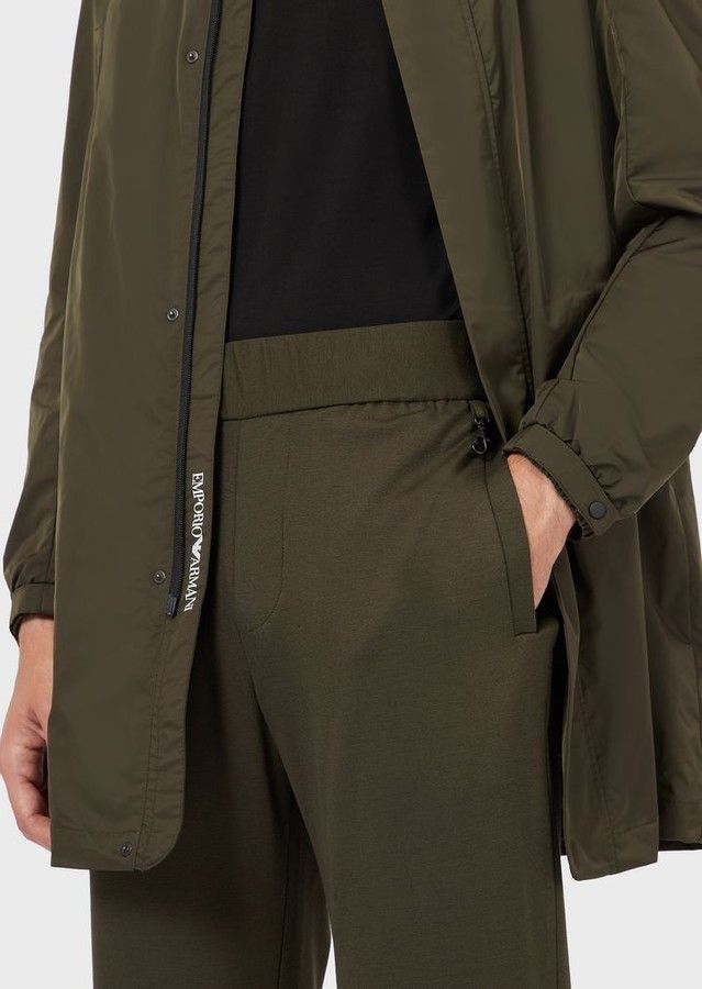 Emporio Armani EMPORIO ARMANI Technical Twill Travel Packable Trench Size US M / EU 48-50 / 2 - 4 Thumbnail
