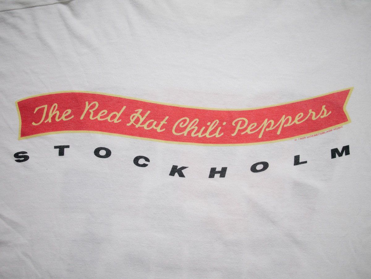 Band Tees × Vintage Red Hot Chili Peppers Stockholm 1995 Concert Tee Size US XL / EU 56 / 4 - 4 Thumbnail