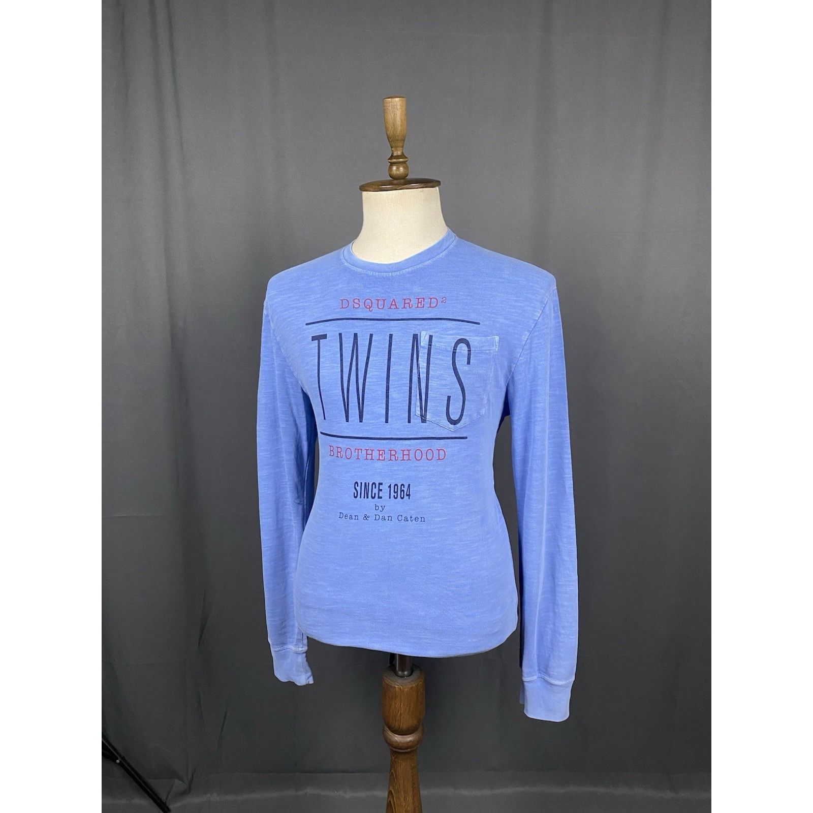 Dsquared2 Dsquared2 Big Logo Men's Blue Crewneck Sweater Size L Size US L / EU 52-54 / 3 - 4 Thumbnail