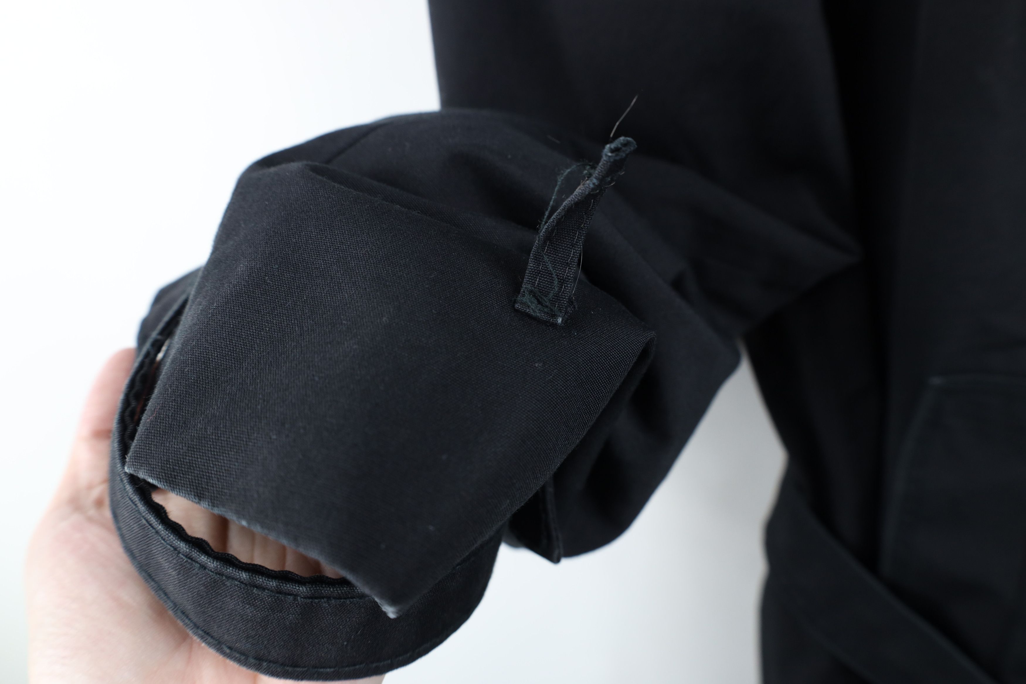 Vintage Vintage 70s Streetwear Belted Trench Coat Jacket Black Size US XL / EU 56 / 4 - 5 Thumbnail