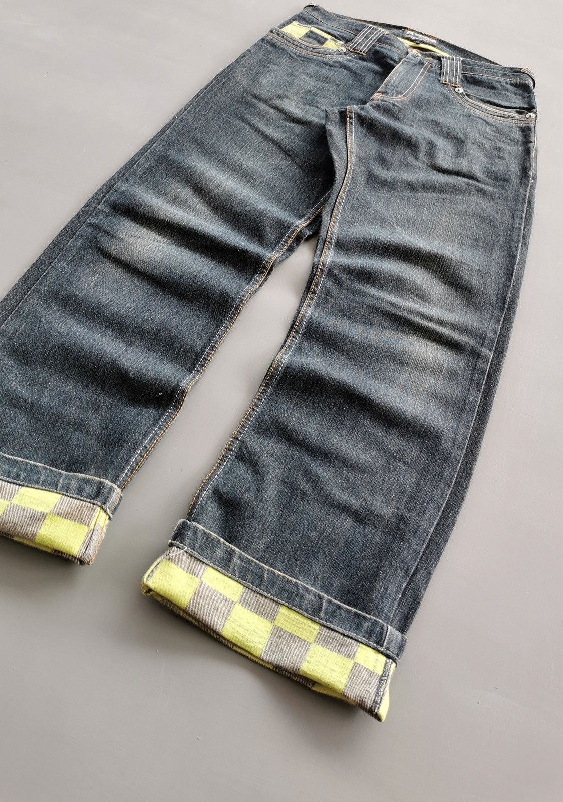Japanese Brand Nylaus Japan Checkered Denim Jeans Size US 30 / EU 46 - 5 Thumbnail