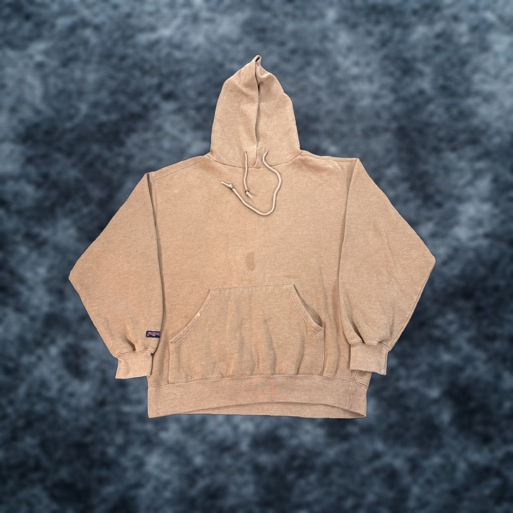 Jansport VINTAGE Jansport Hoodie Mens Large Pullover Brown Distressed Relaxed 90s Size US L / EU 52-54 / 3 - 1 Thumbnail