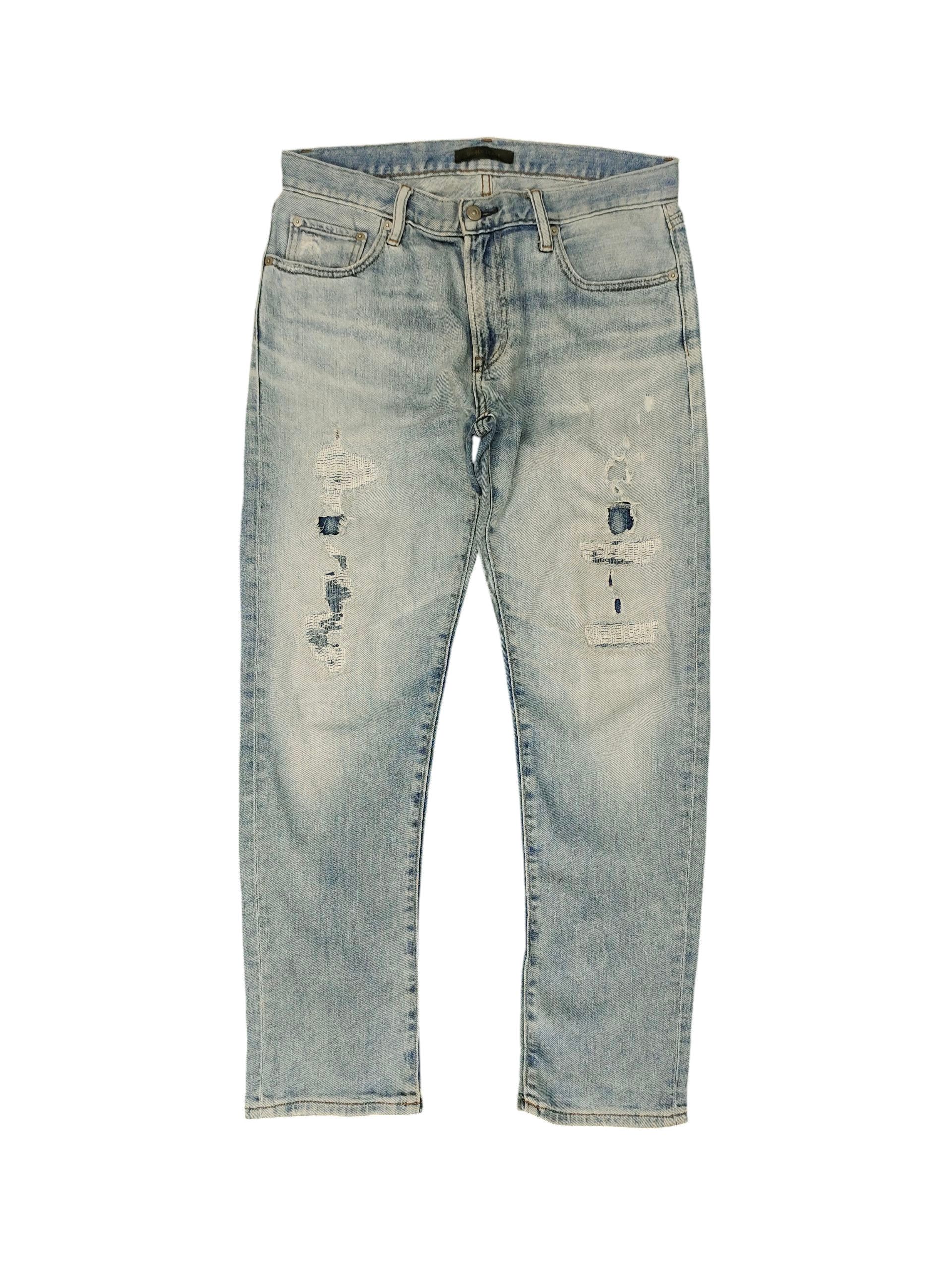 Uniqlo Vintage Y2k Uniqlo Japan Clawmark Distress Faded Denim Jeans Size US 32 / EU 48 - 1 Thumbnail