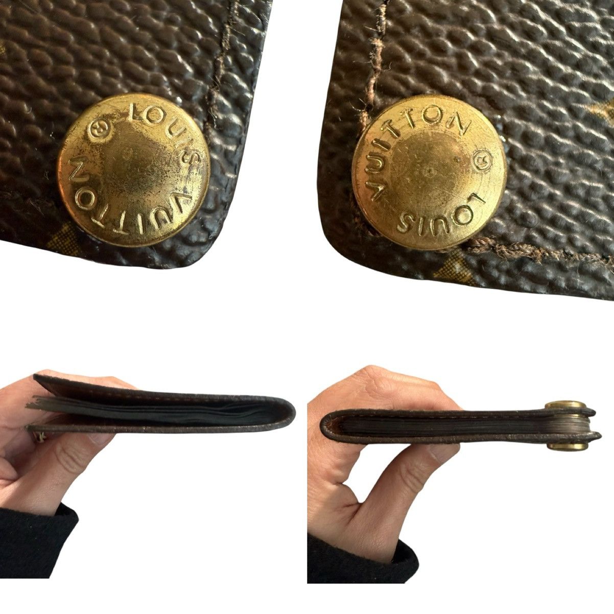 Louis Vuitton LV Louis Vuitton Monogram Porte Cartes Pression Card Case Size ONE SIZE - 5 Thumbnail