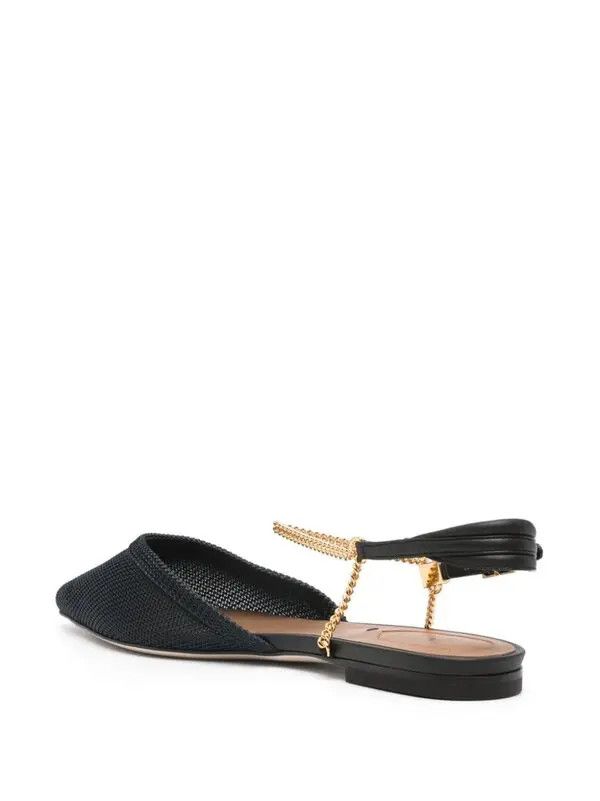 Fendi o1s1wg110425 Flats in Black Size US 8 / IT 38 - 3 Thumbnail