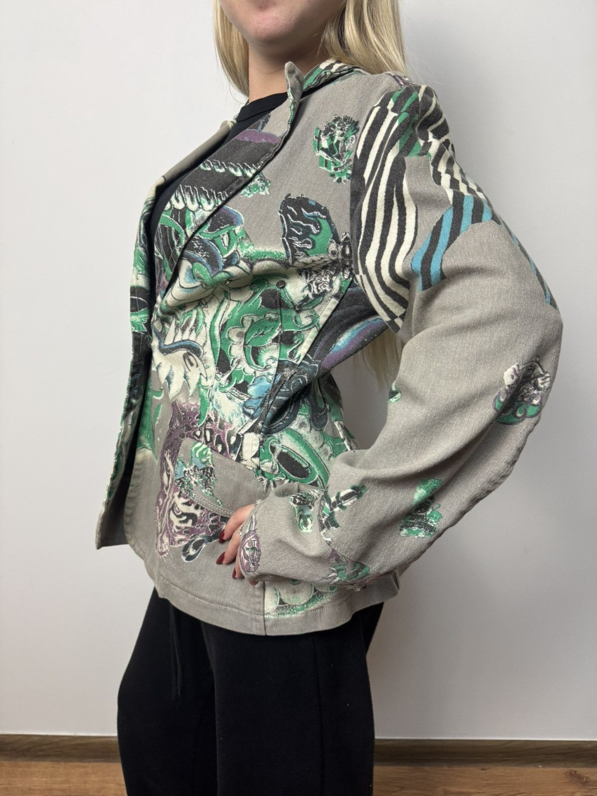 Just Cavalli Vintage Just Cavali By Roberto Eagle Snake Cavali Blazer Size M / US 6-8 / IT 42-44 - 3 Thumbnail