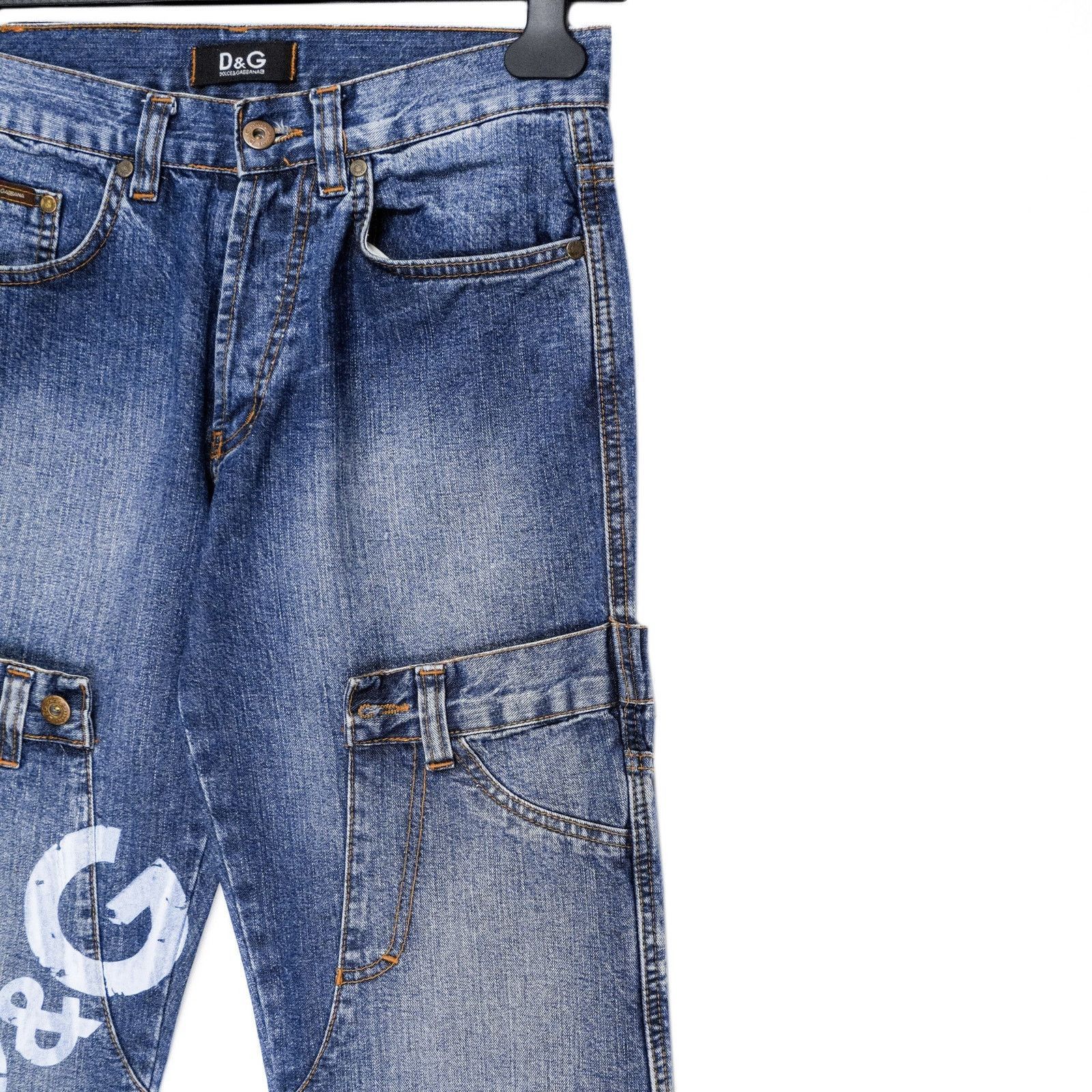 Archive 90's Dolce Gabbana Double DG Logo Waist Pants Jeans