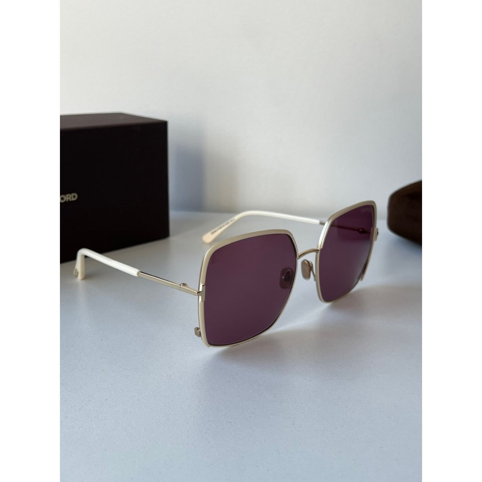 Tom Ford NEW Tom Ford Raphaela FT1006 Sunglasses in Ivory Size ONE SIZE - 6 Thumbnail