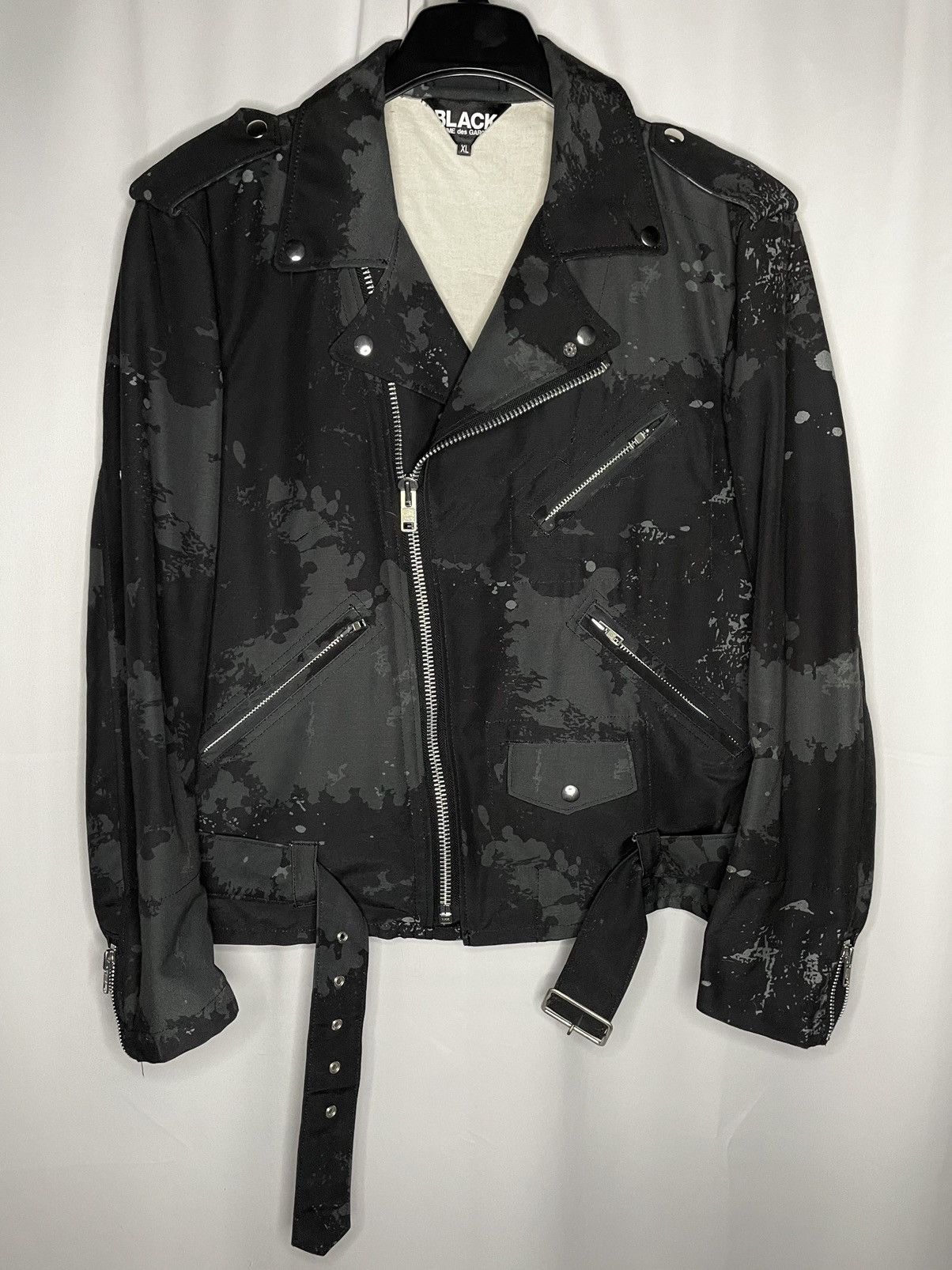Comme des Garcons Commes Des Garçon Black Biker Jacket Size US XL / EU 56 / 4 - 1 Thumbnail