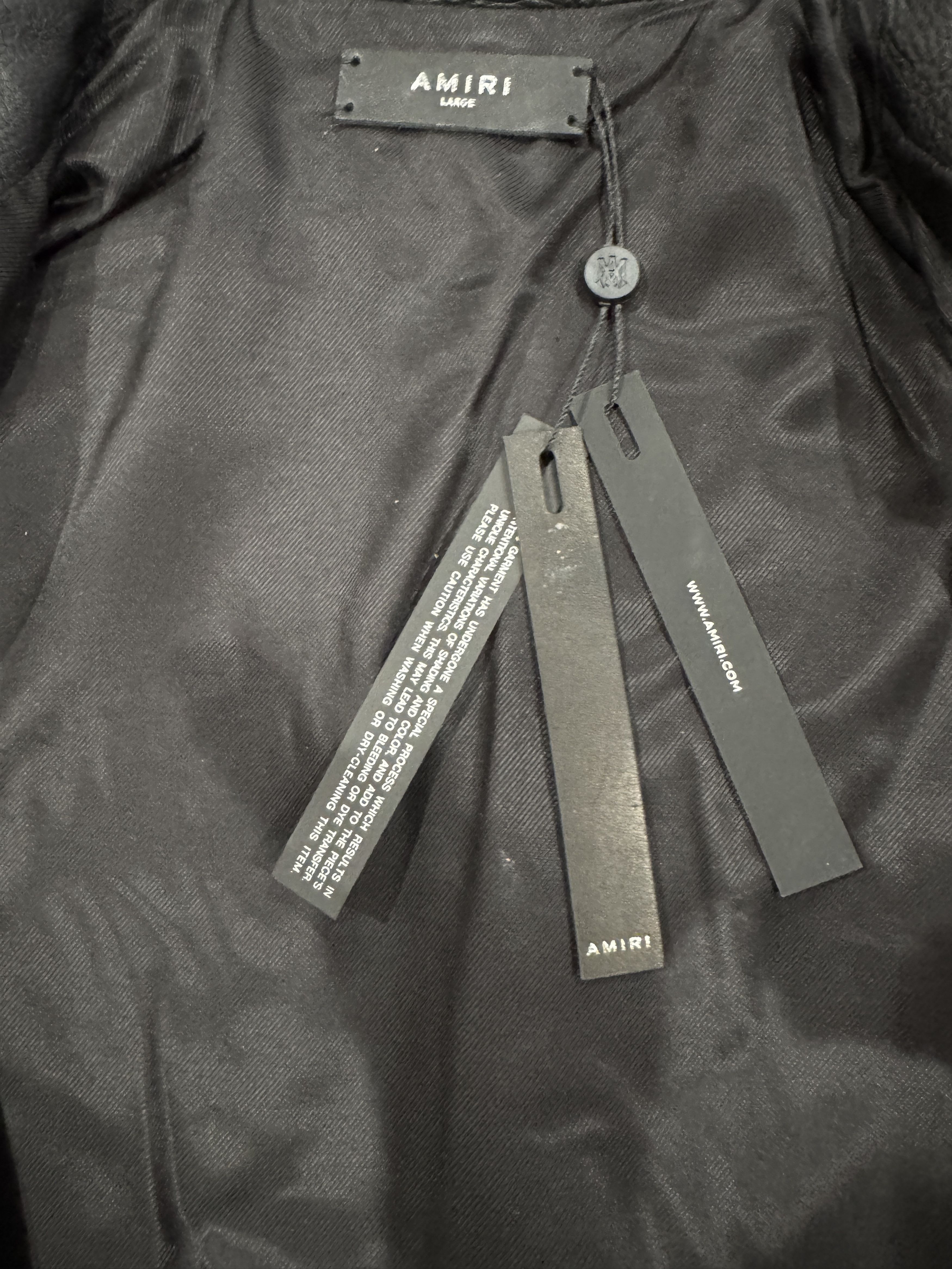 Amiri Amiri leather jacket in black/ white Size US L / EU 52-54 / 3 - 5 Thumbnail