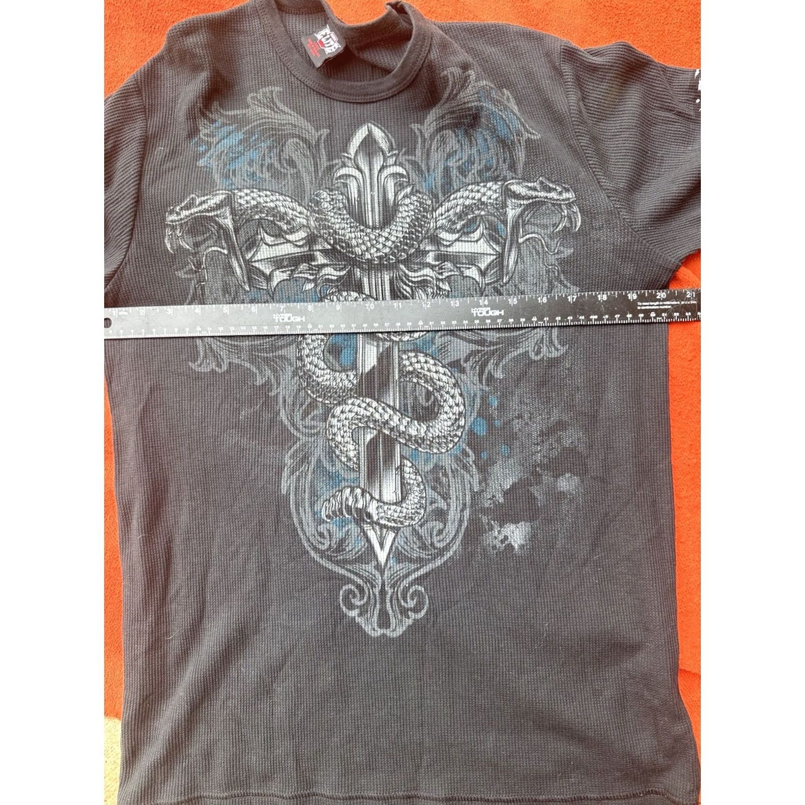 Vintage VINTAGE MMA Elite Shirt Men L Black Tee Long Sleeve Graphic Print Logo Y2K Snake Cross Tattoo Size US L / EU 52-54 / 3 - 4 Thumbnail