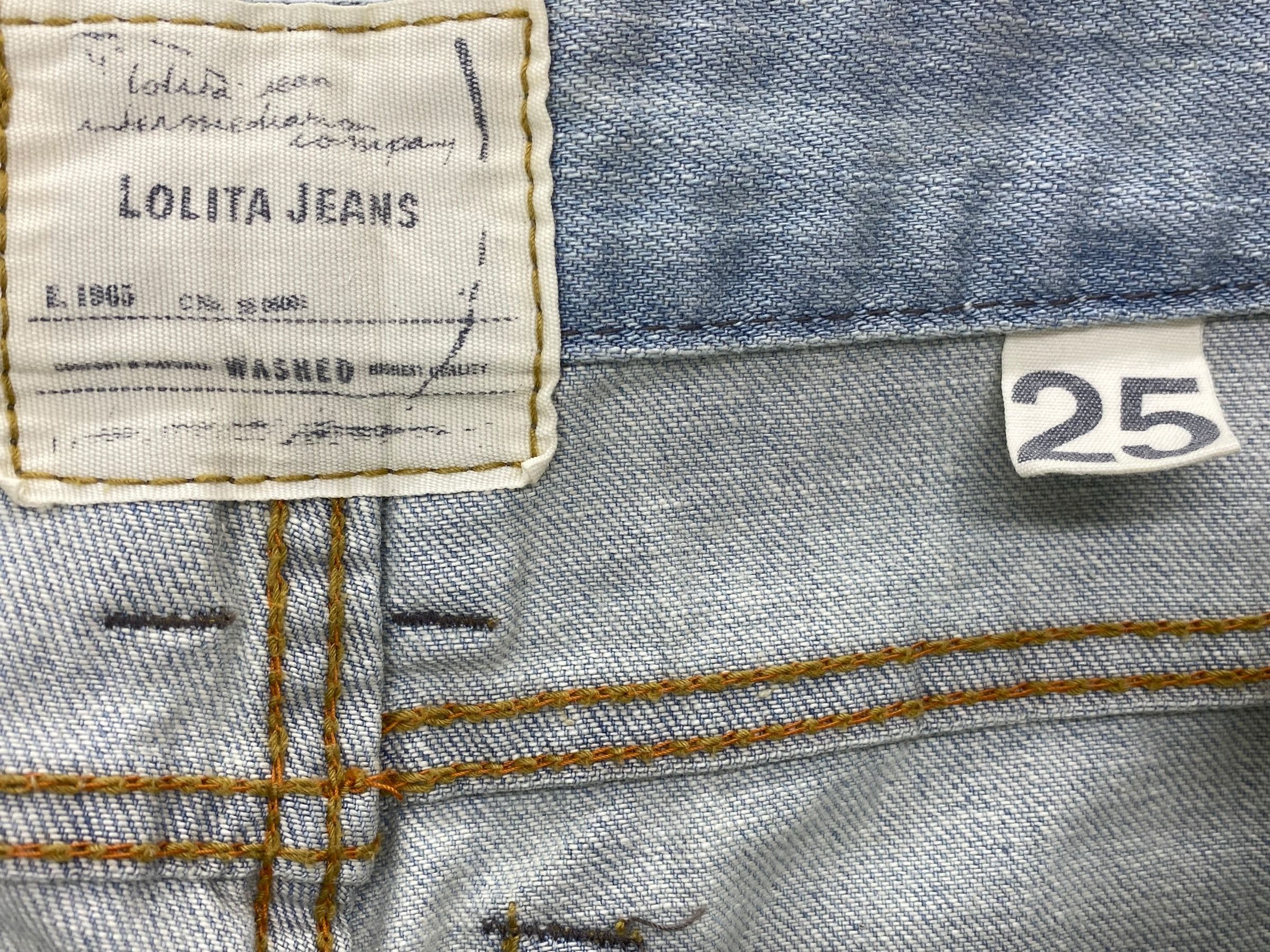Japanese Brand Lolita Light Wash Denim Flare Jeans Japanese Embellish Jeans Size 25" / US 0 / IT 36 - 8 Thumbnail